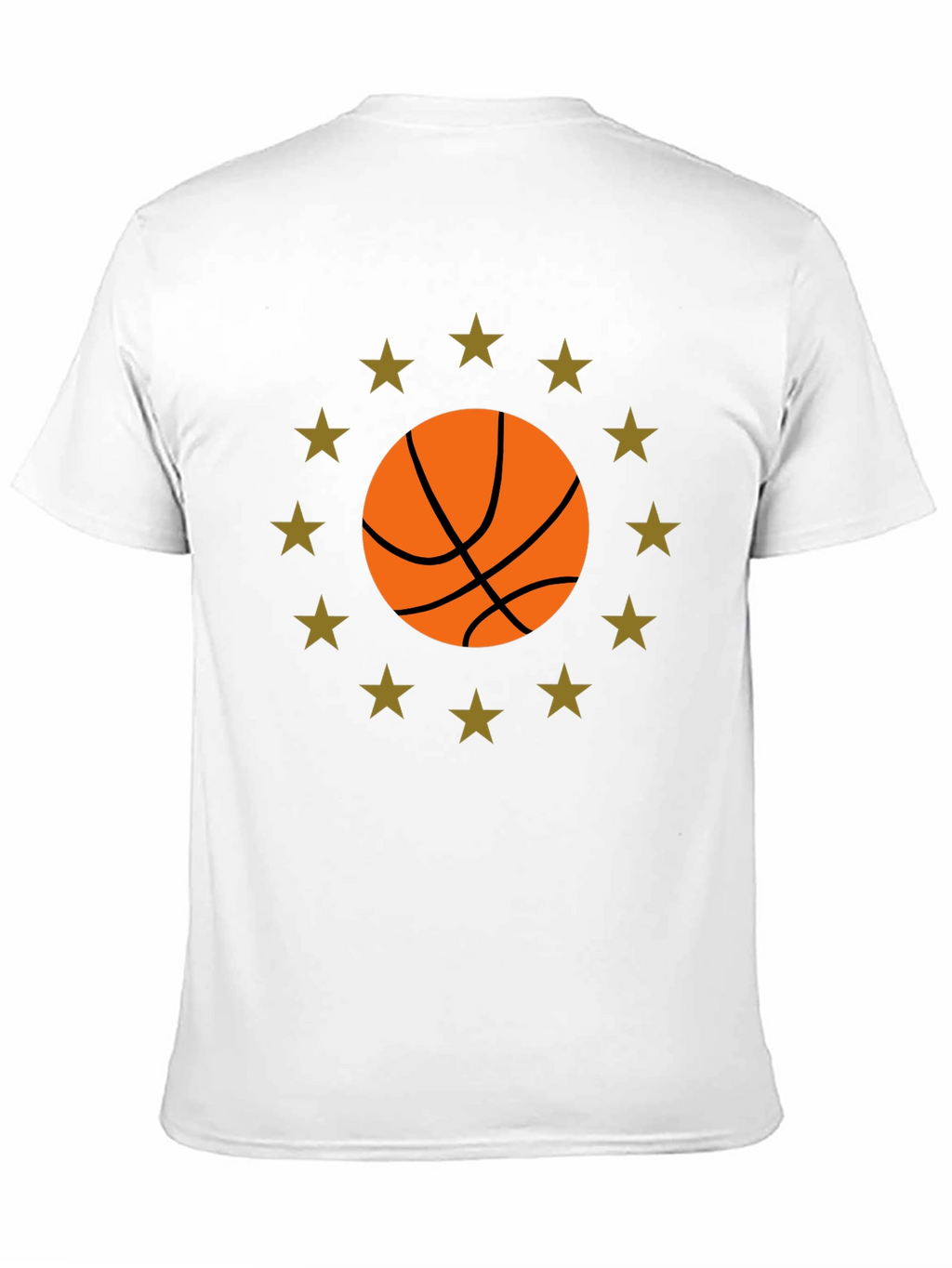 Basketball Star Graphic Black T-Shirt