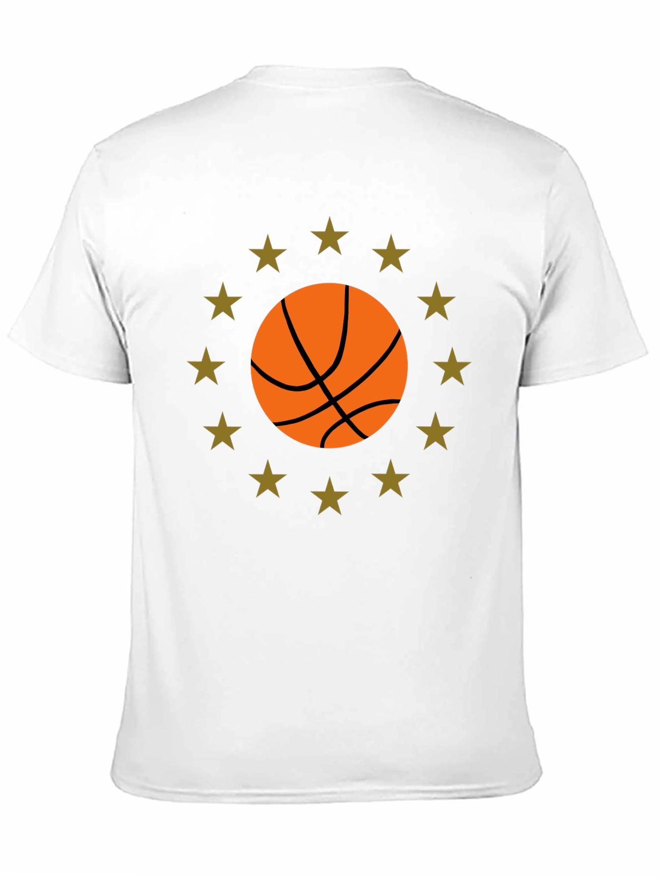 Basketball Star Graphic Black T-Shirt