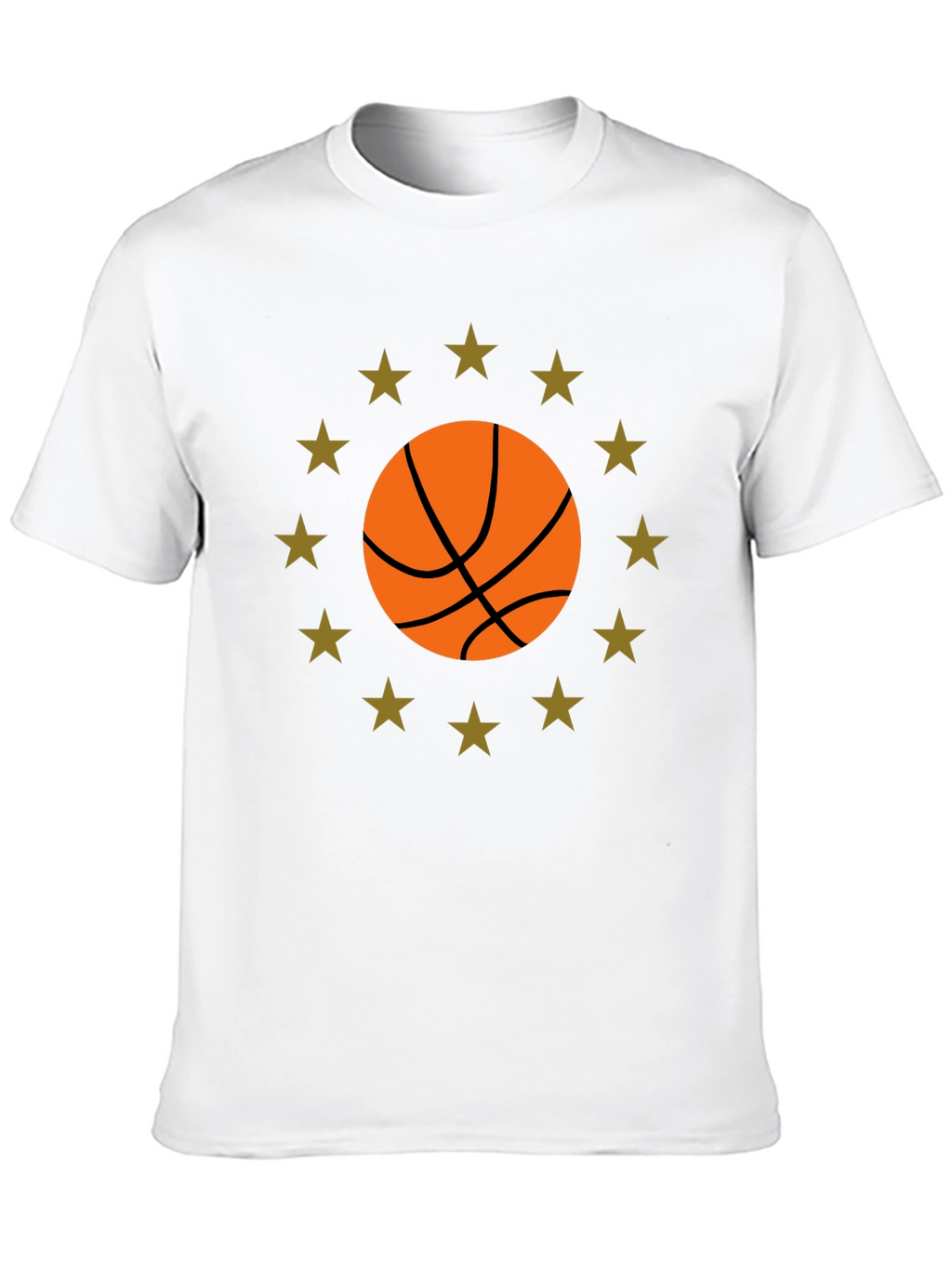 Basketball Star Graphic Black T-Shirt