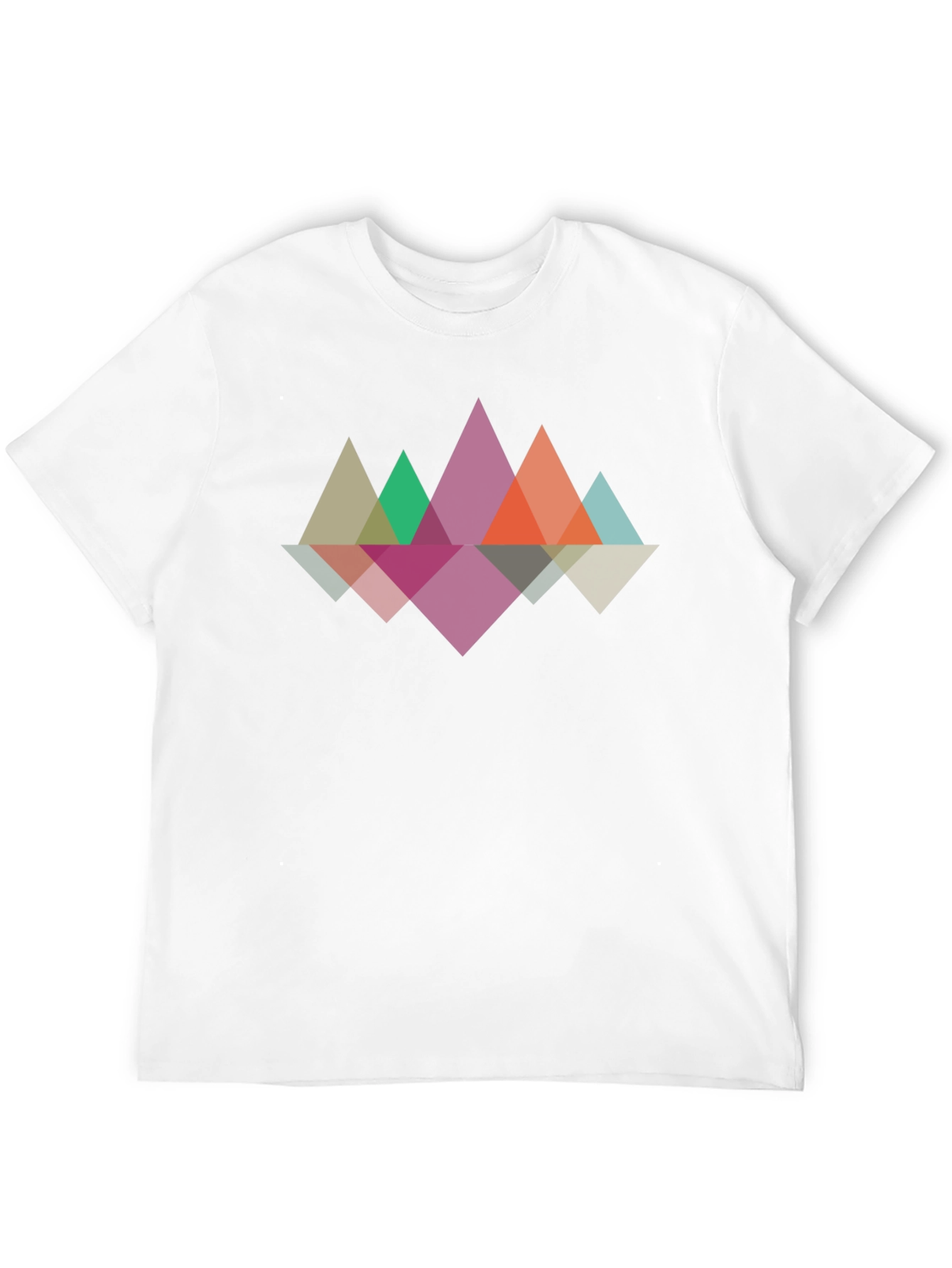 Geometric Mountain T-Shirt - Black