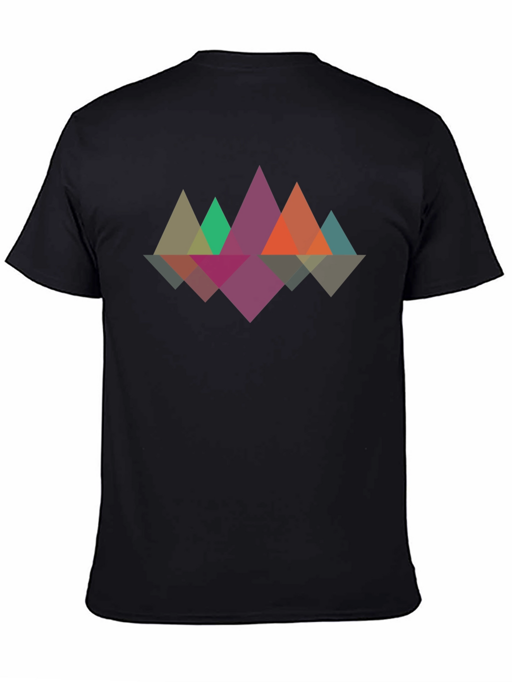 Geometric Mountain T-Shirt - Black