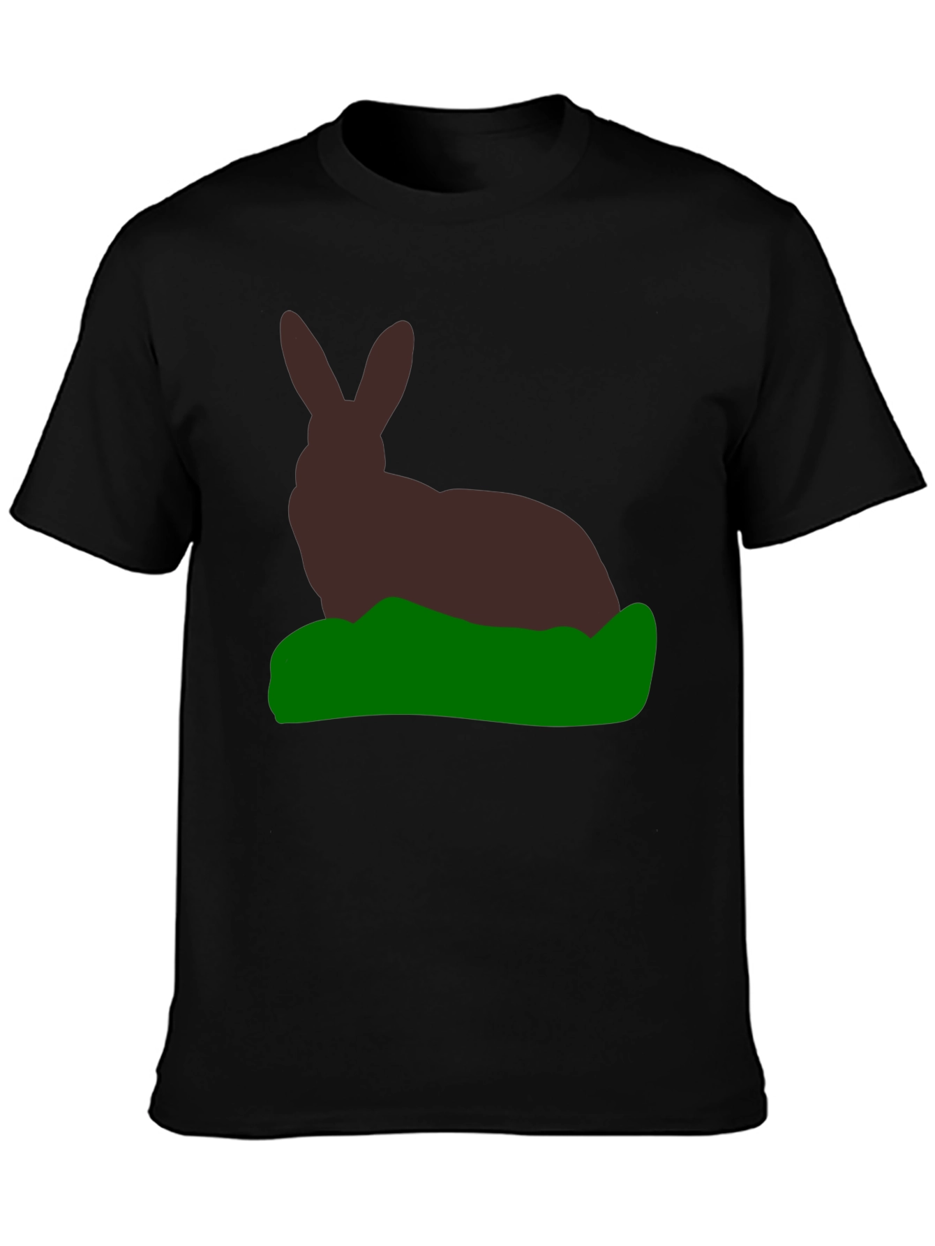 Rabbit Silhouette Graphic Tee - Black