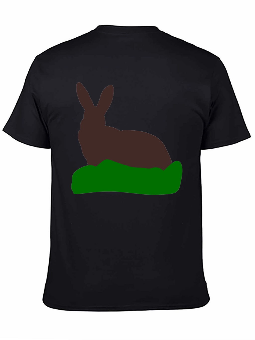 Rabbit Silhouette Graphic Tee - Black