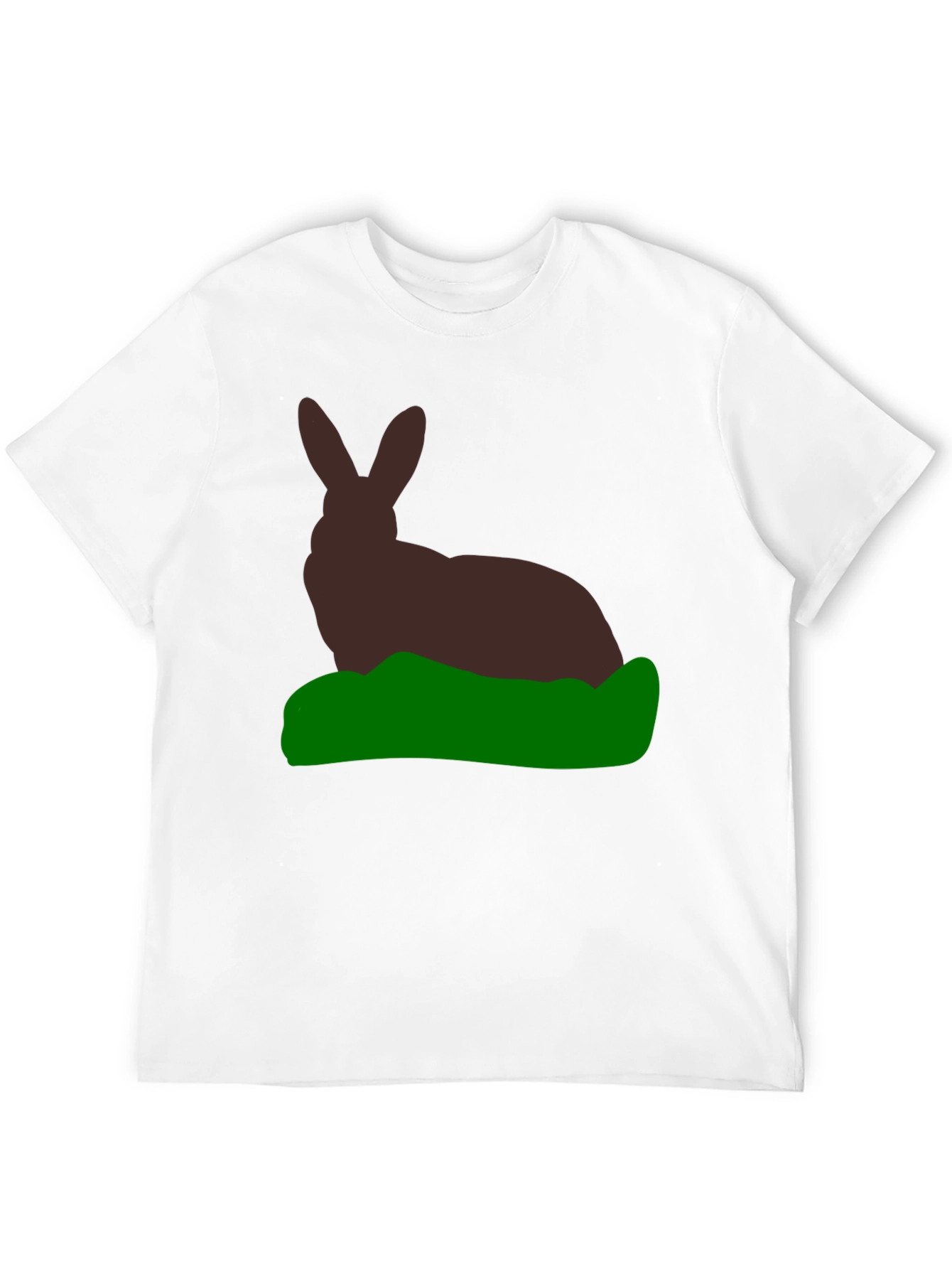Rabbit Silhouette Graphic Tee - Black