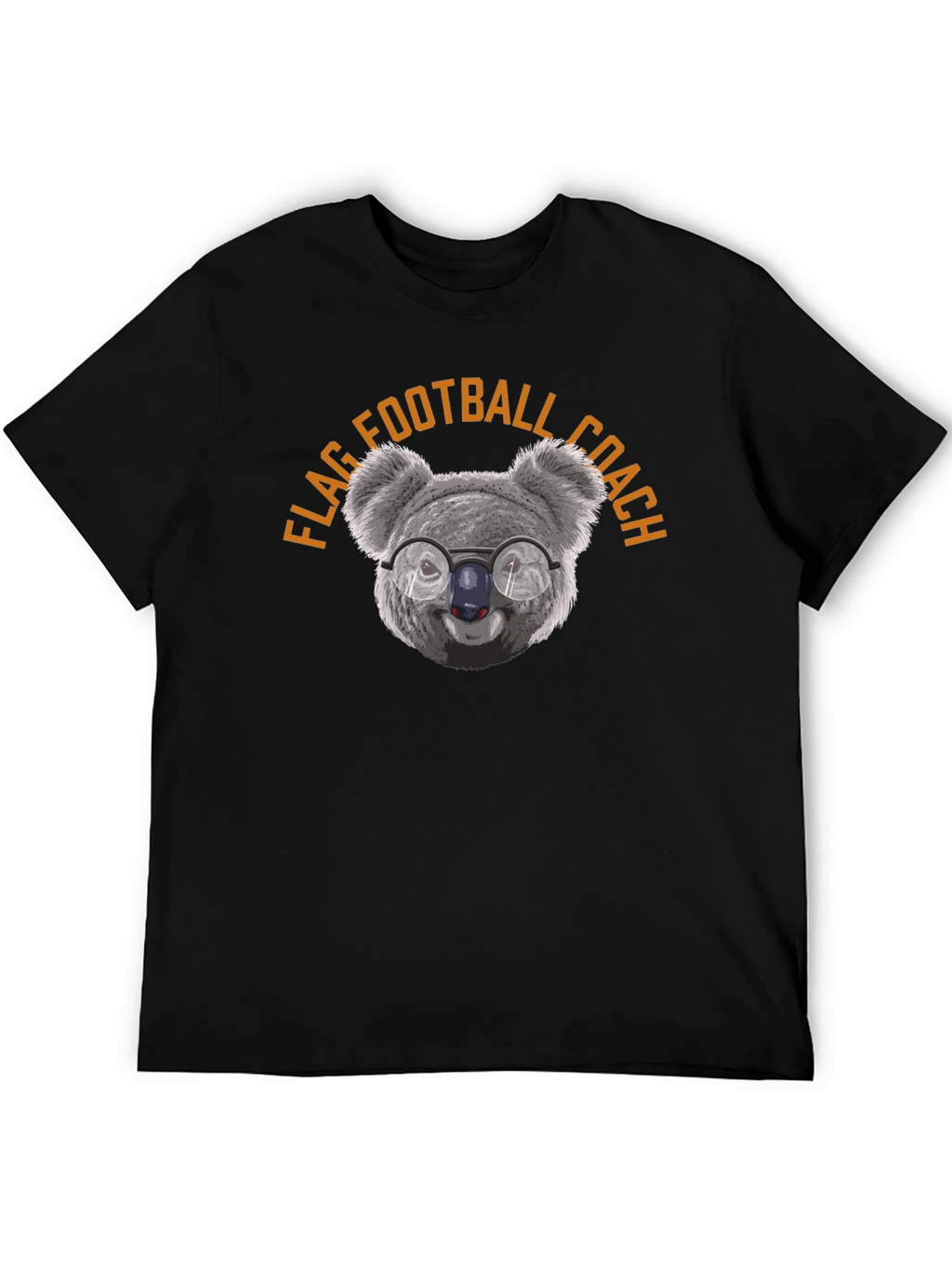 Flag Football Coach Koala Bear Graphic T-Shirt