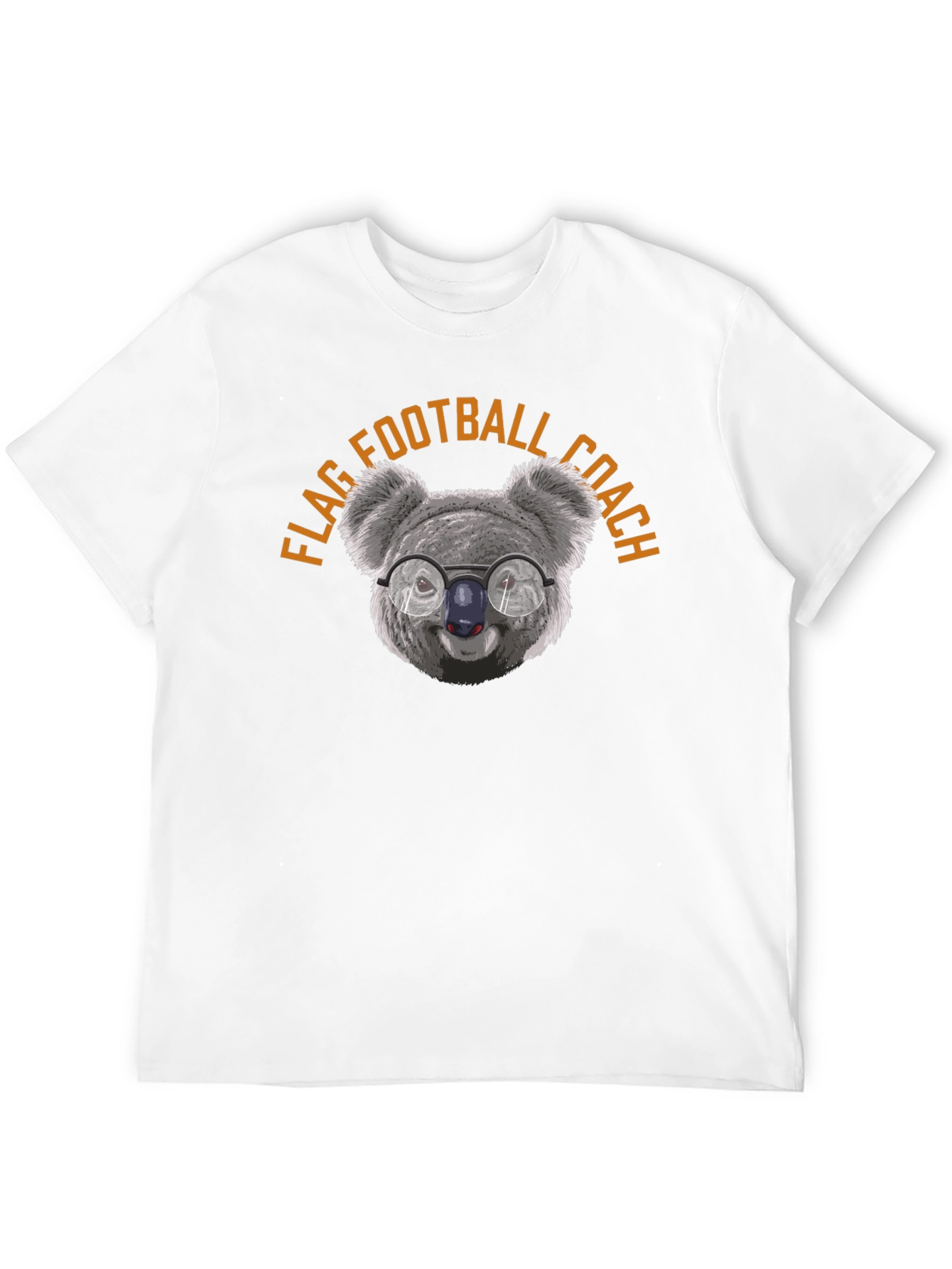 Flag Football Coach Koala Bear Graphic T-Shirt