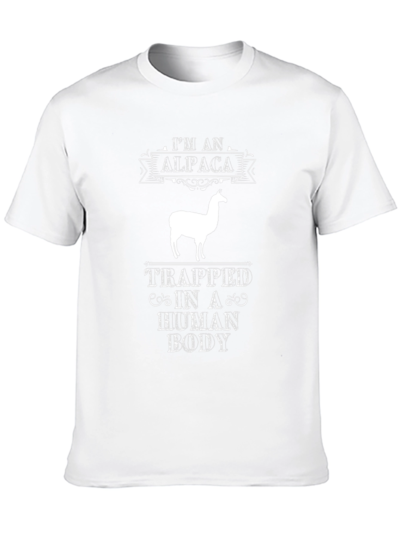 Alpaca in a Human Body Graphic Tee - Funny Animal Lover Shirt