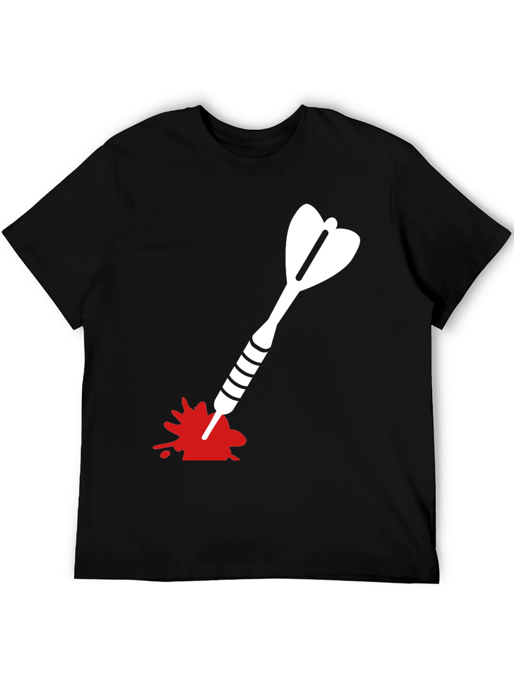 Dart T-Shirt - Bullseye Design Black Cotton Tee