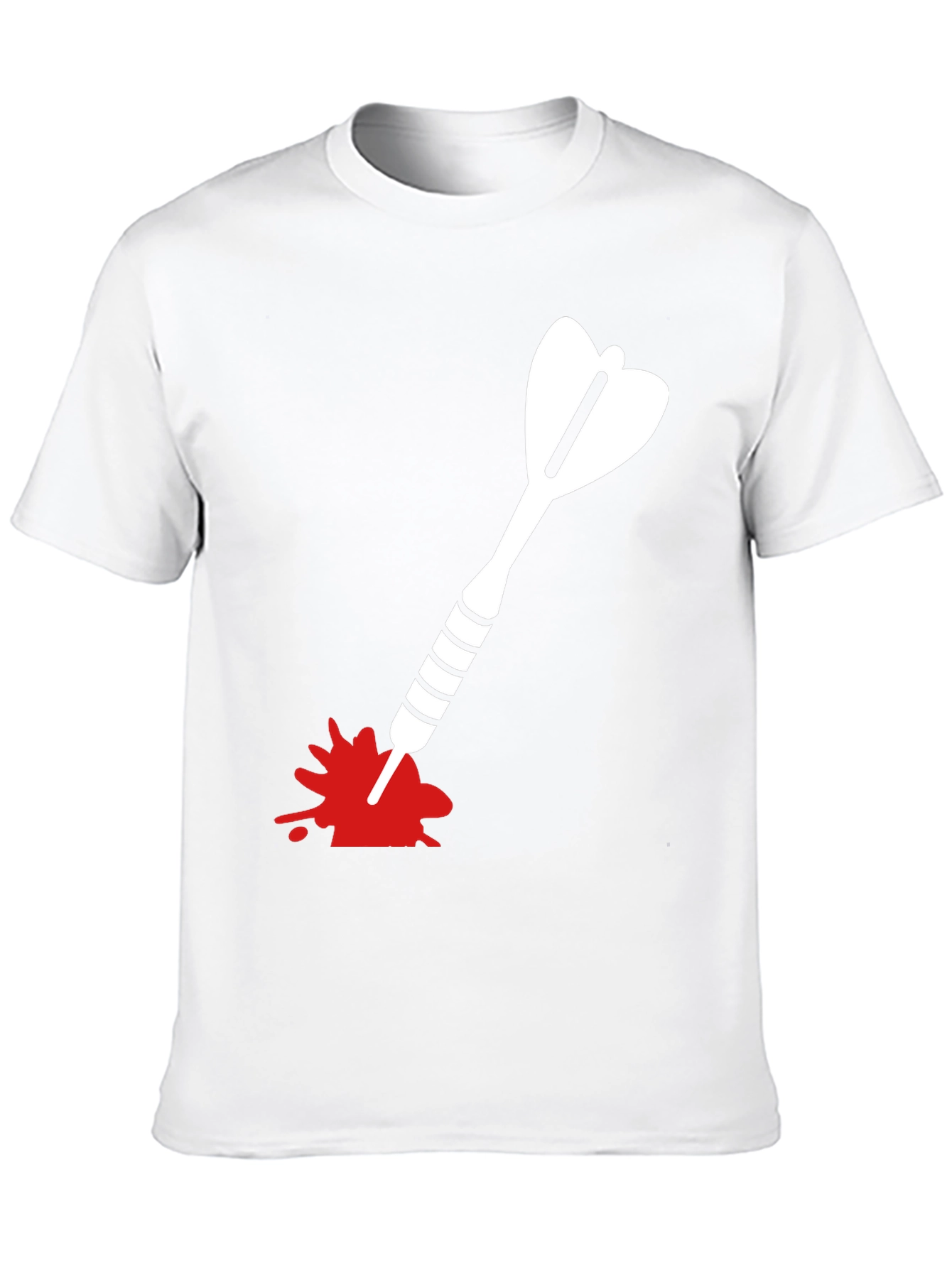 Dart T-Shirt - Bullseye Design Black Cotton Tee