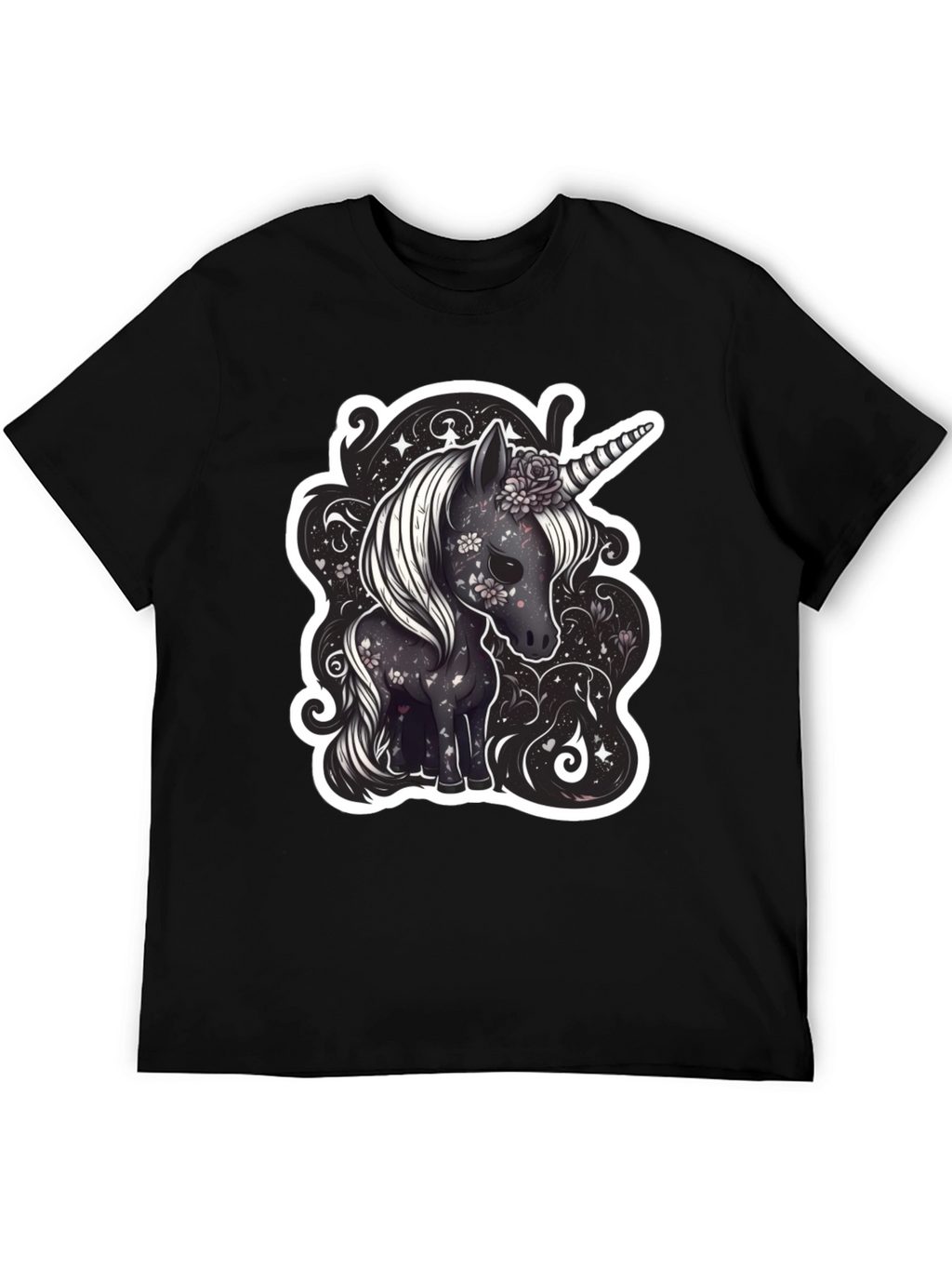 Unicorn Graphic Tee - Black