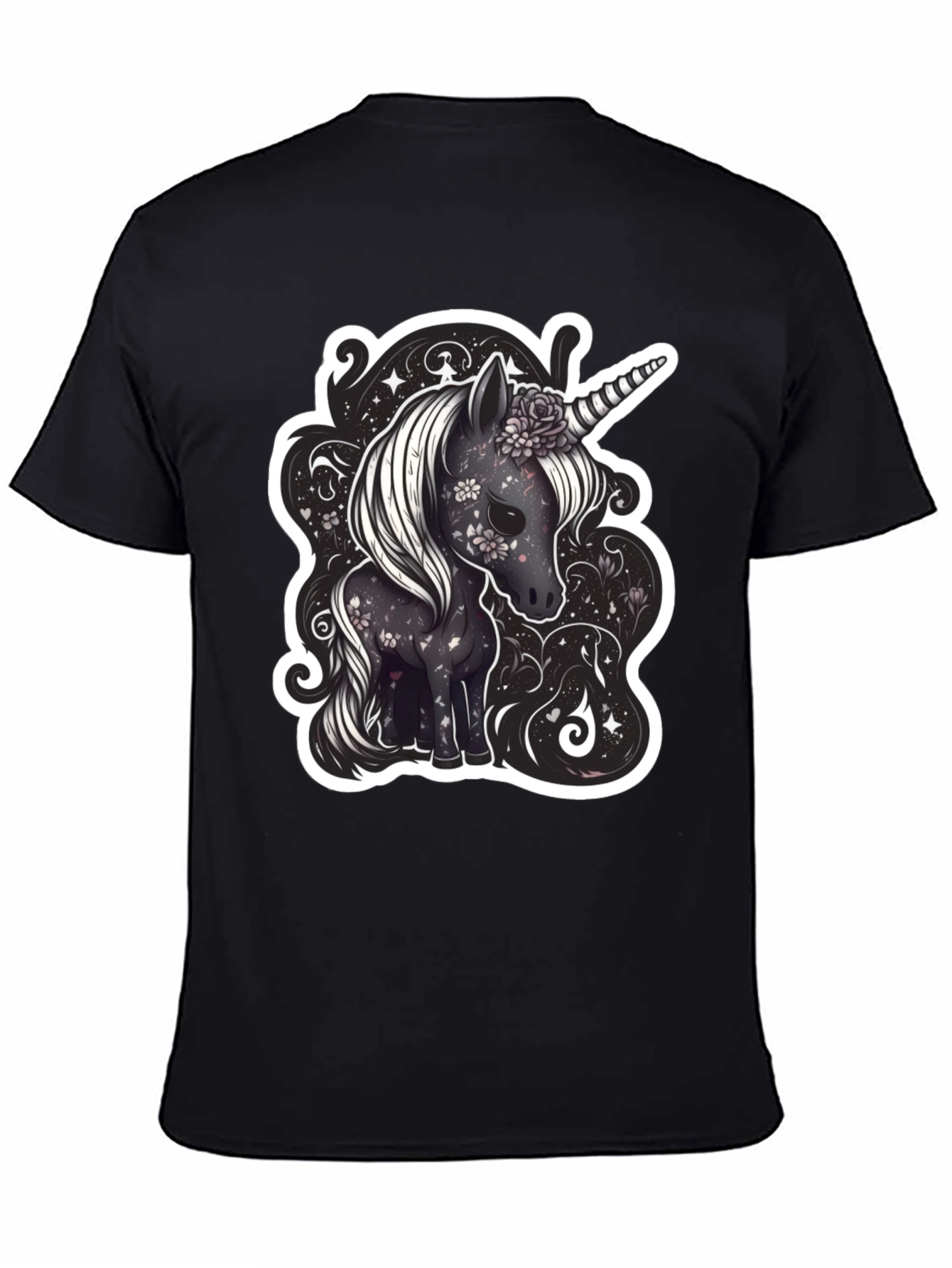 Unicorn Graphic Tee - Black