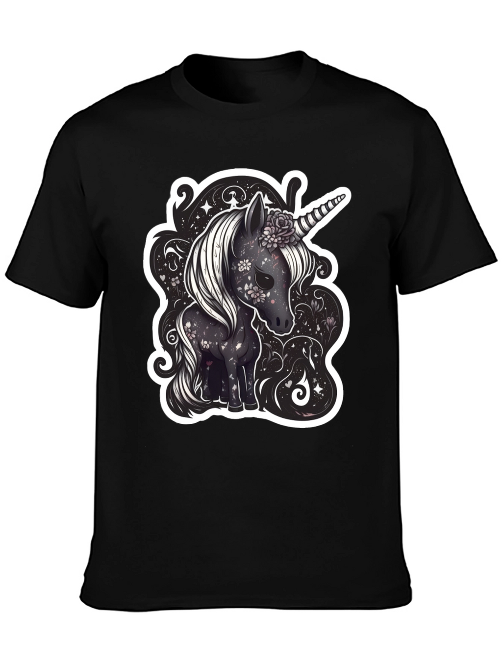 Unicorn Graphic Tee - Black