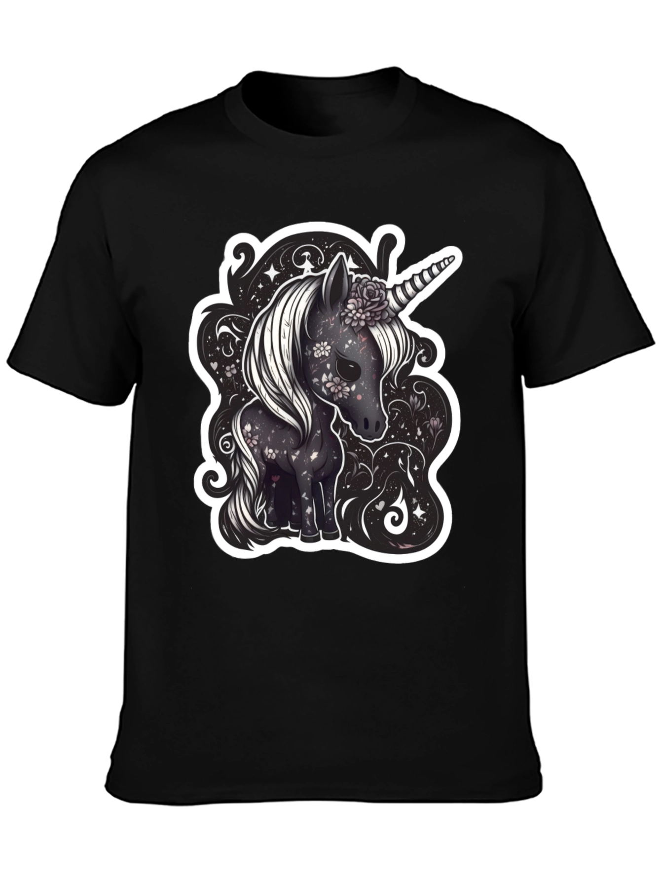Unicorn Graphic Tee - Black