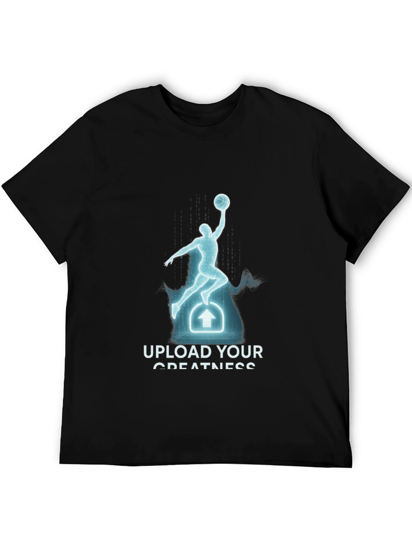 Upload Your Greatness Black Graphic Tee