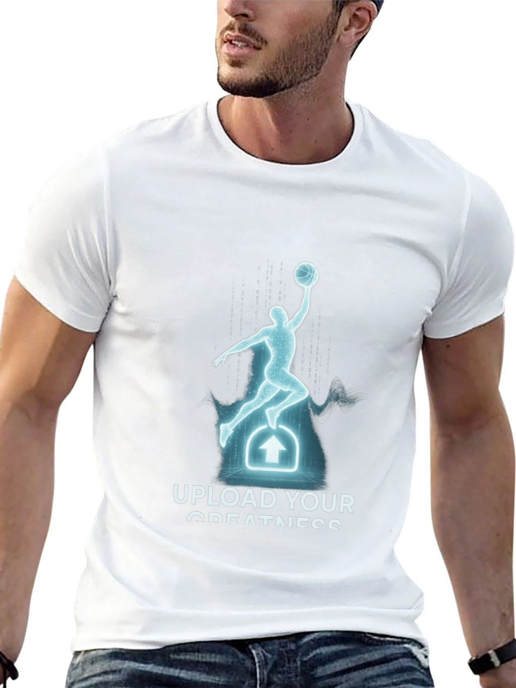 Upload Your Greatness Black Graphic Tee