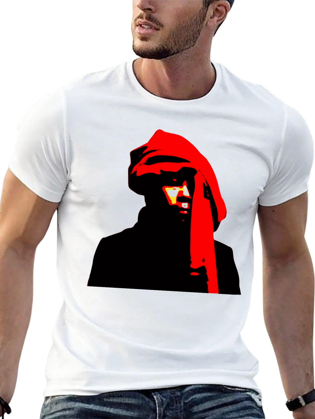 Mystic Graphic Tee - Red and Black Design