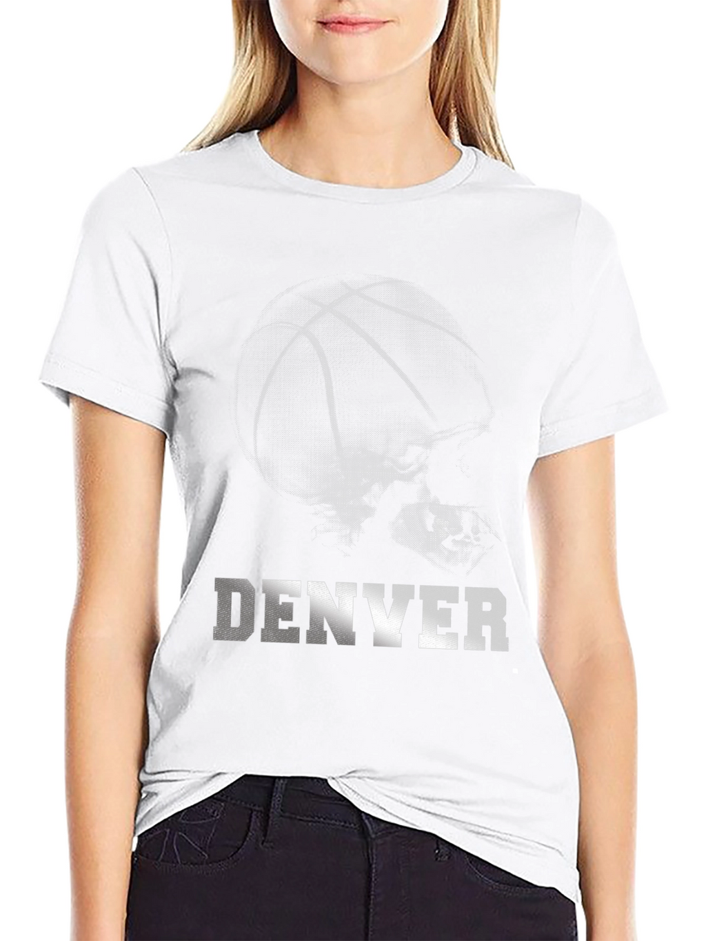 Denver Basketball Graphic T-Shirt - Black