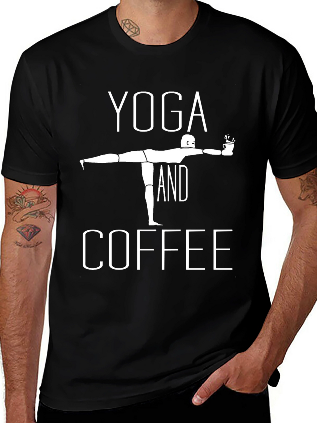 Yoga and Coffee Graphic T-Shirt