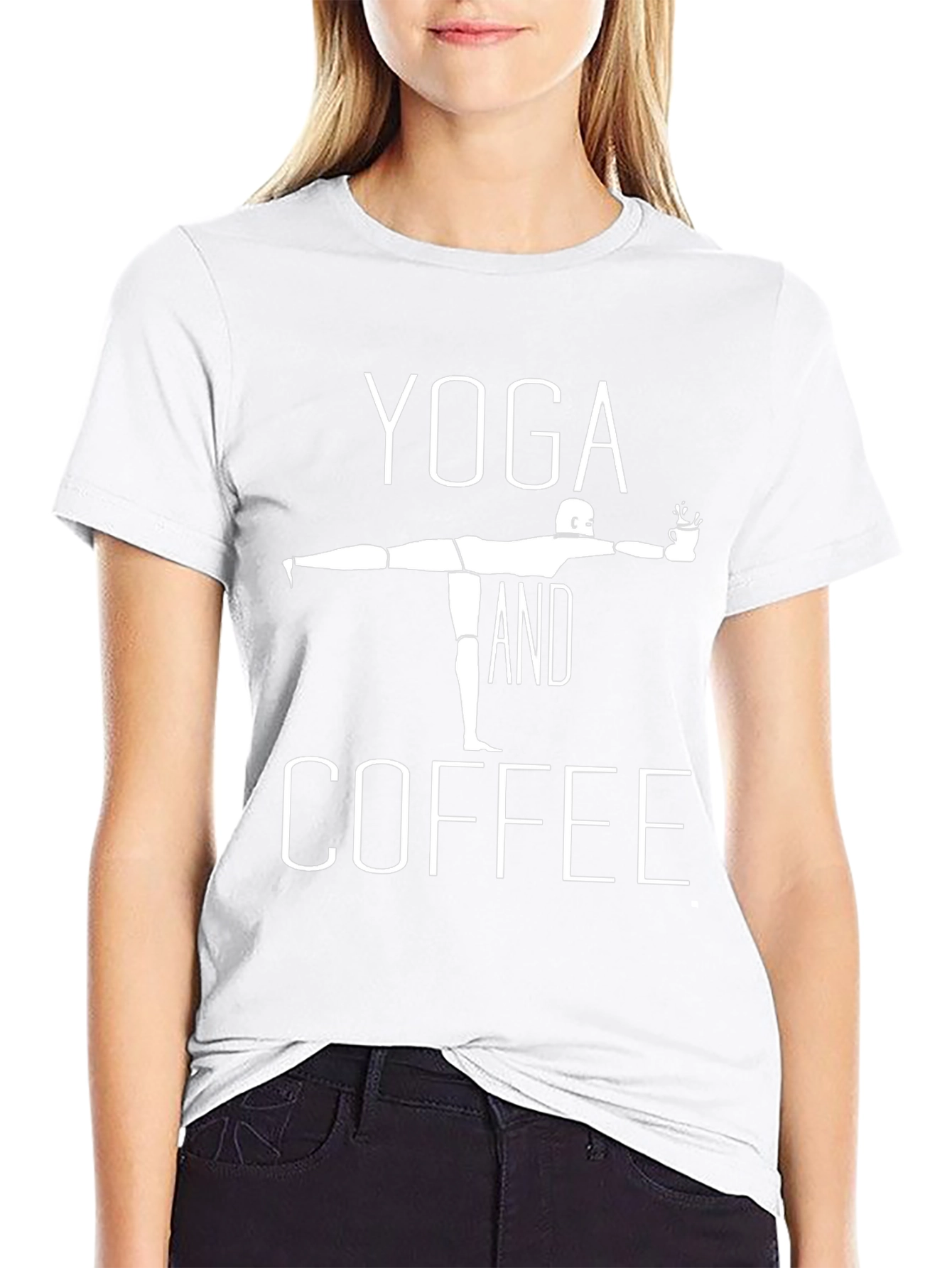 Yoga and Coffee Graphic T-Shirt