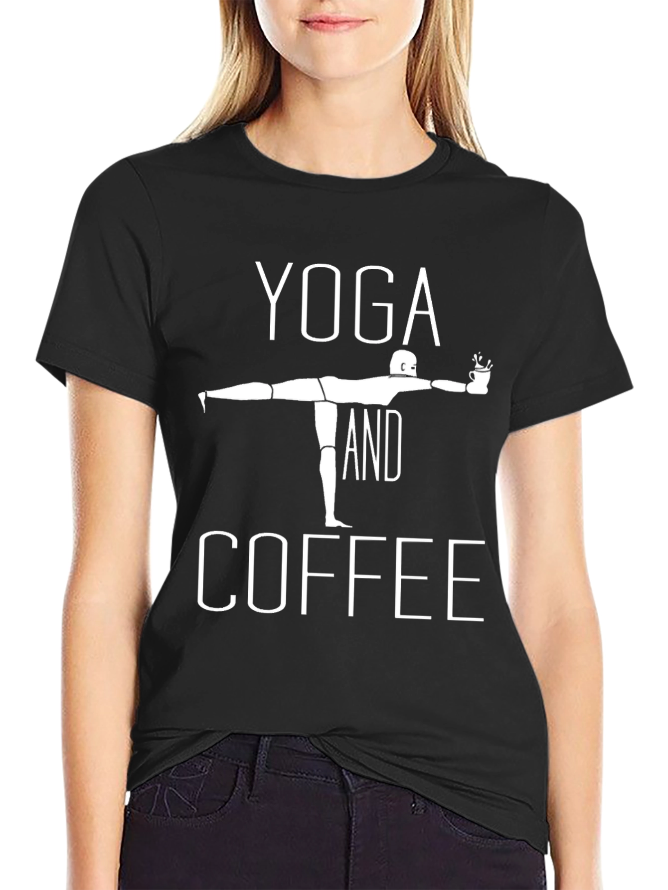 Yoga and Coffee Graphic T-Shirt