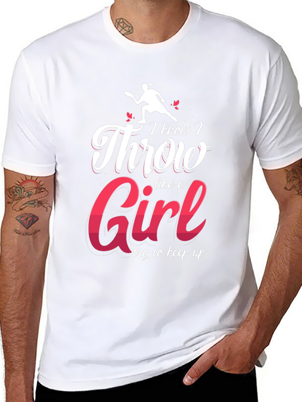 I Know I Throw Like A Girl Black T-Shirt