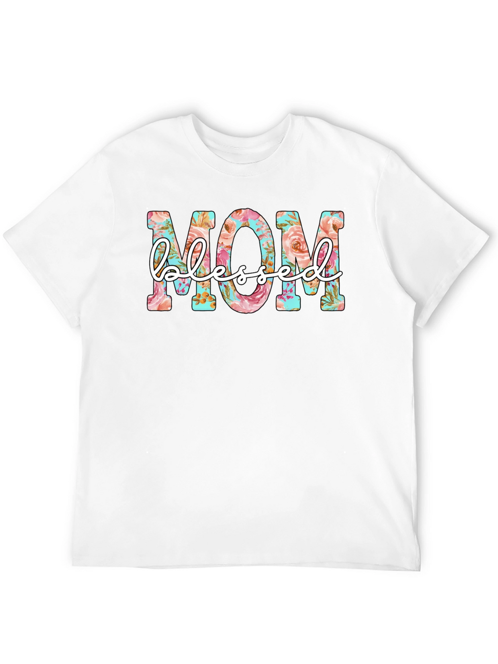Floral Mom Blessed Graphic T-Shirt