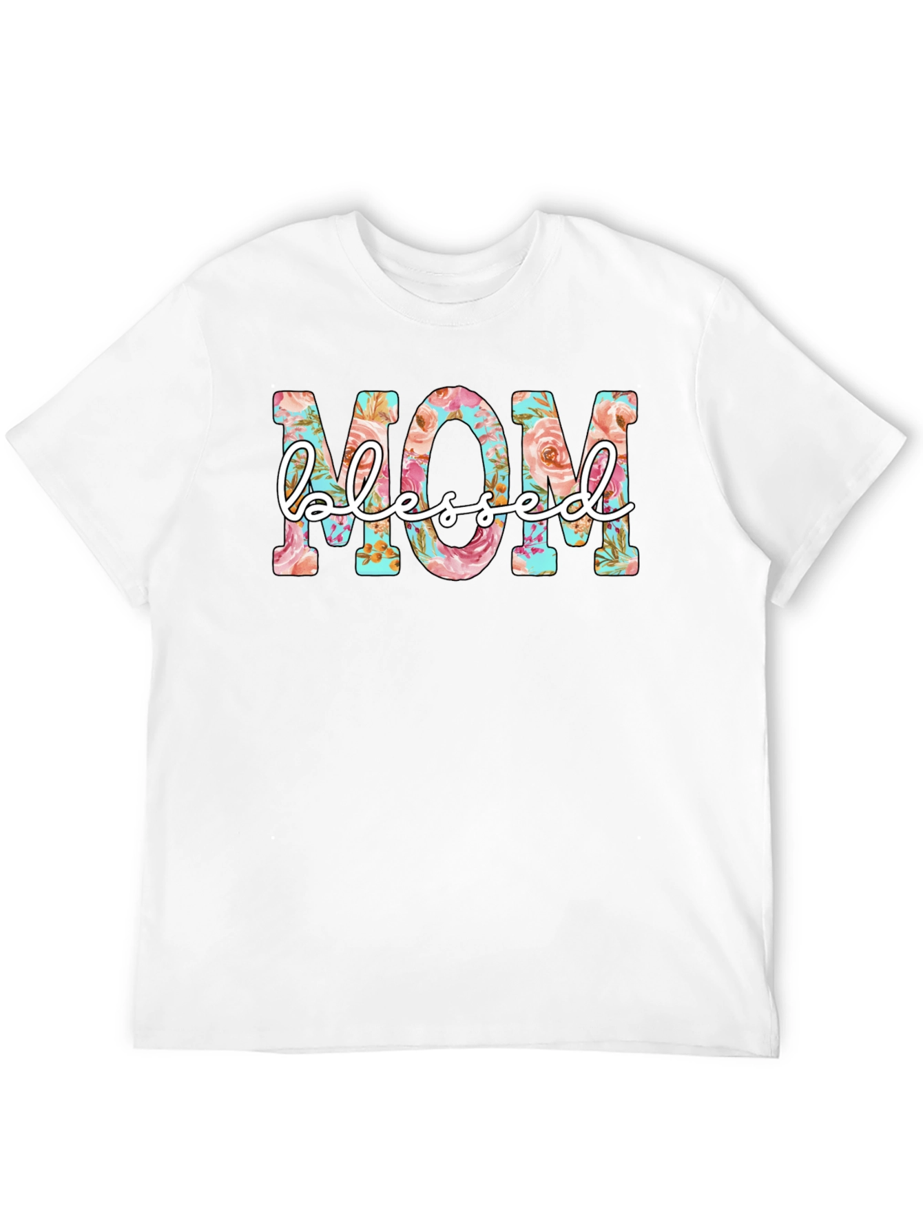 Floral Mom Blessed Graphic T-Shirt
