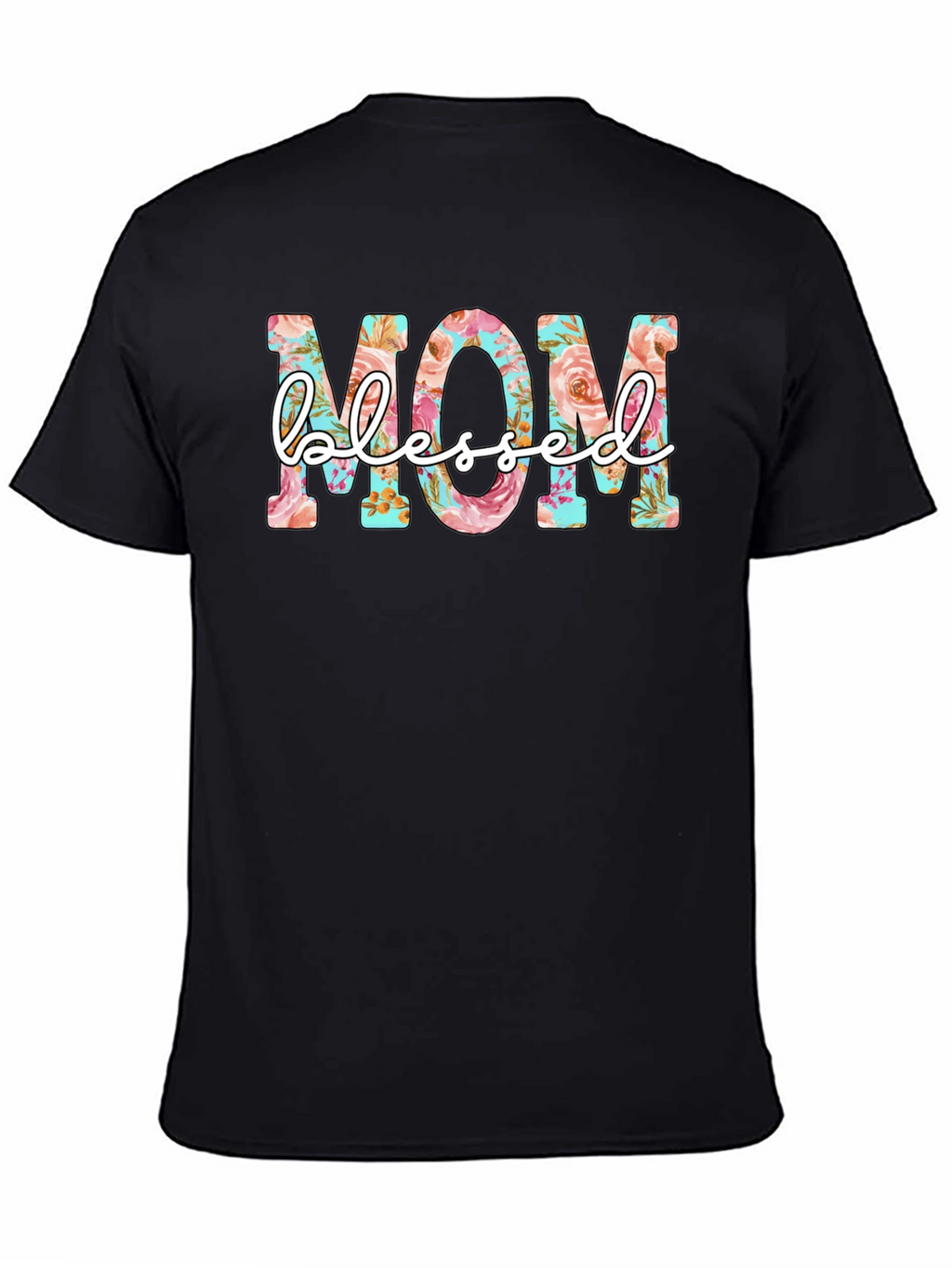 Floral Mom Blessed Graphic T-Shirt