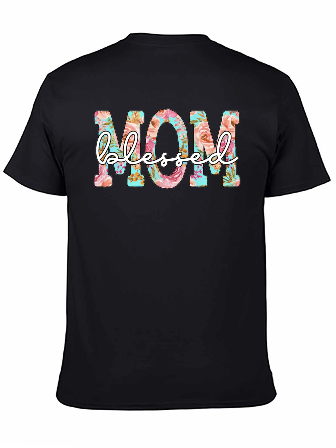 Floral Mom Blessed Graphic T-Shirt