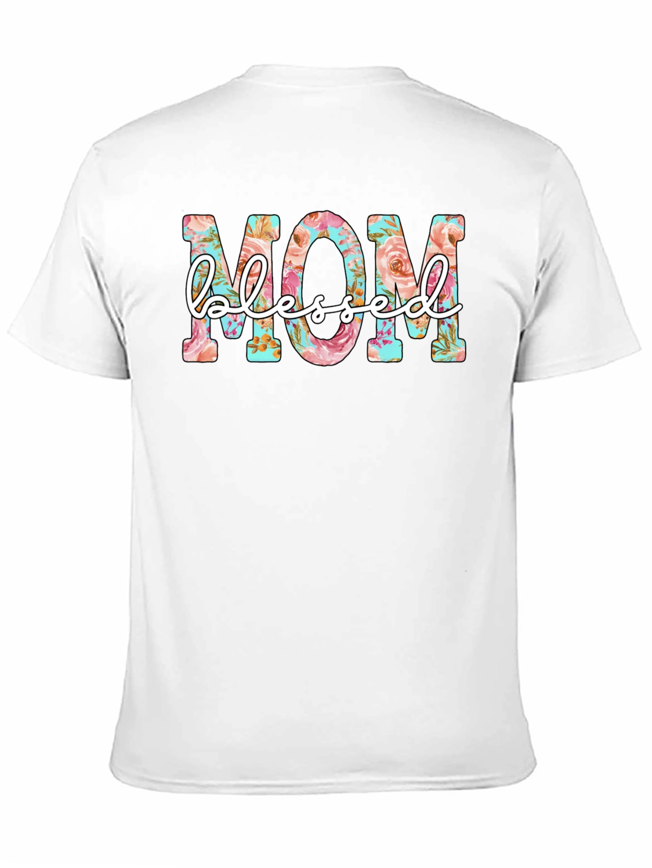Floral Mom Blessed Graphic T-Shirt