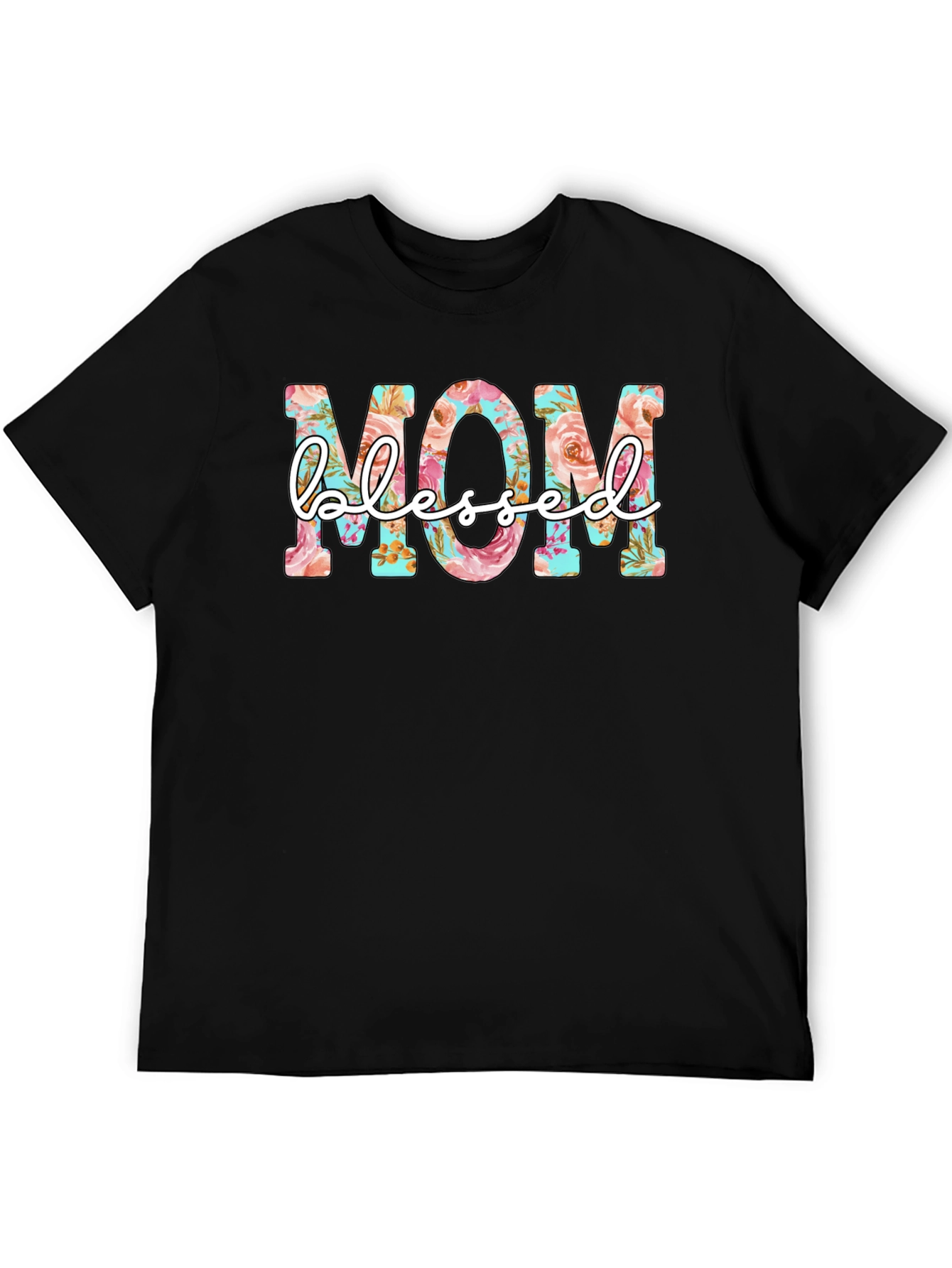 Floral Mom Blessed Graphic T-Shirt