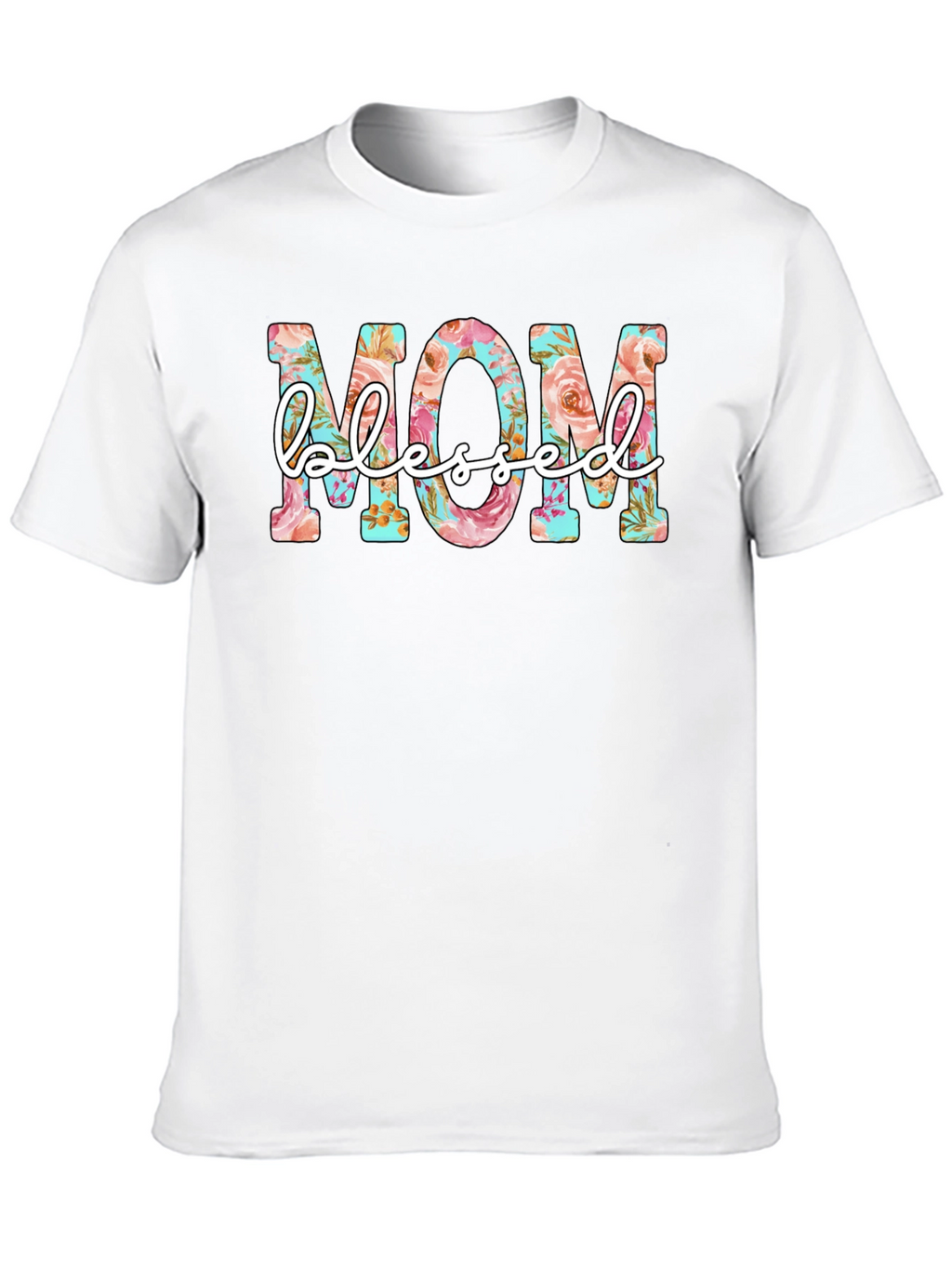 Floral Mom Blessed Graphic T-Shirt