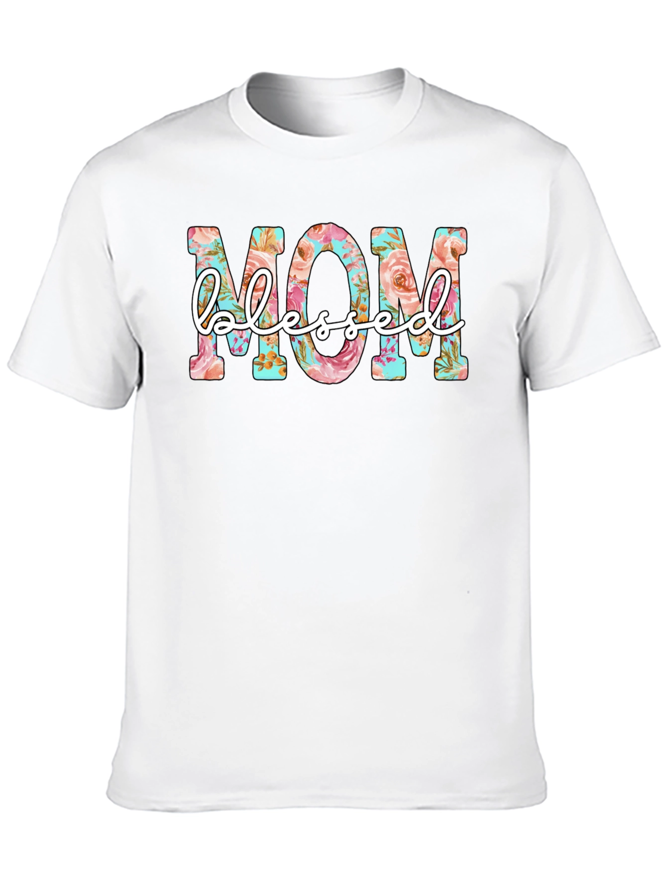 Floral Mom Blessed Graphic T-Shirt