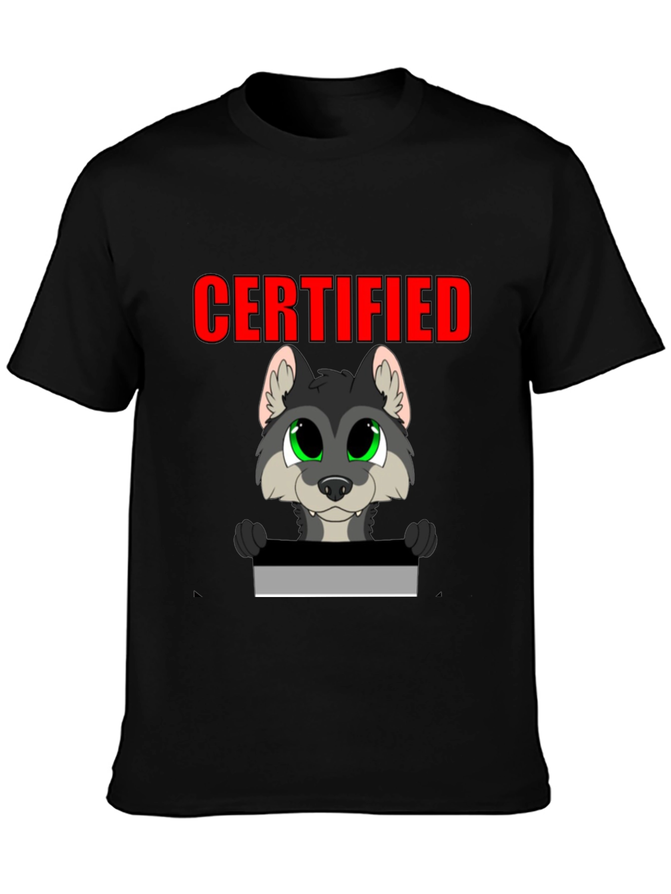 Certified Wolf Graphic T-Shirt - Black