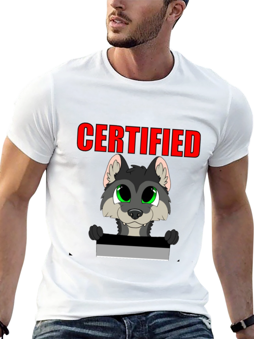 Certified Wolf Graphic T-Shirt - Black