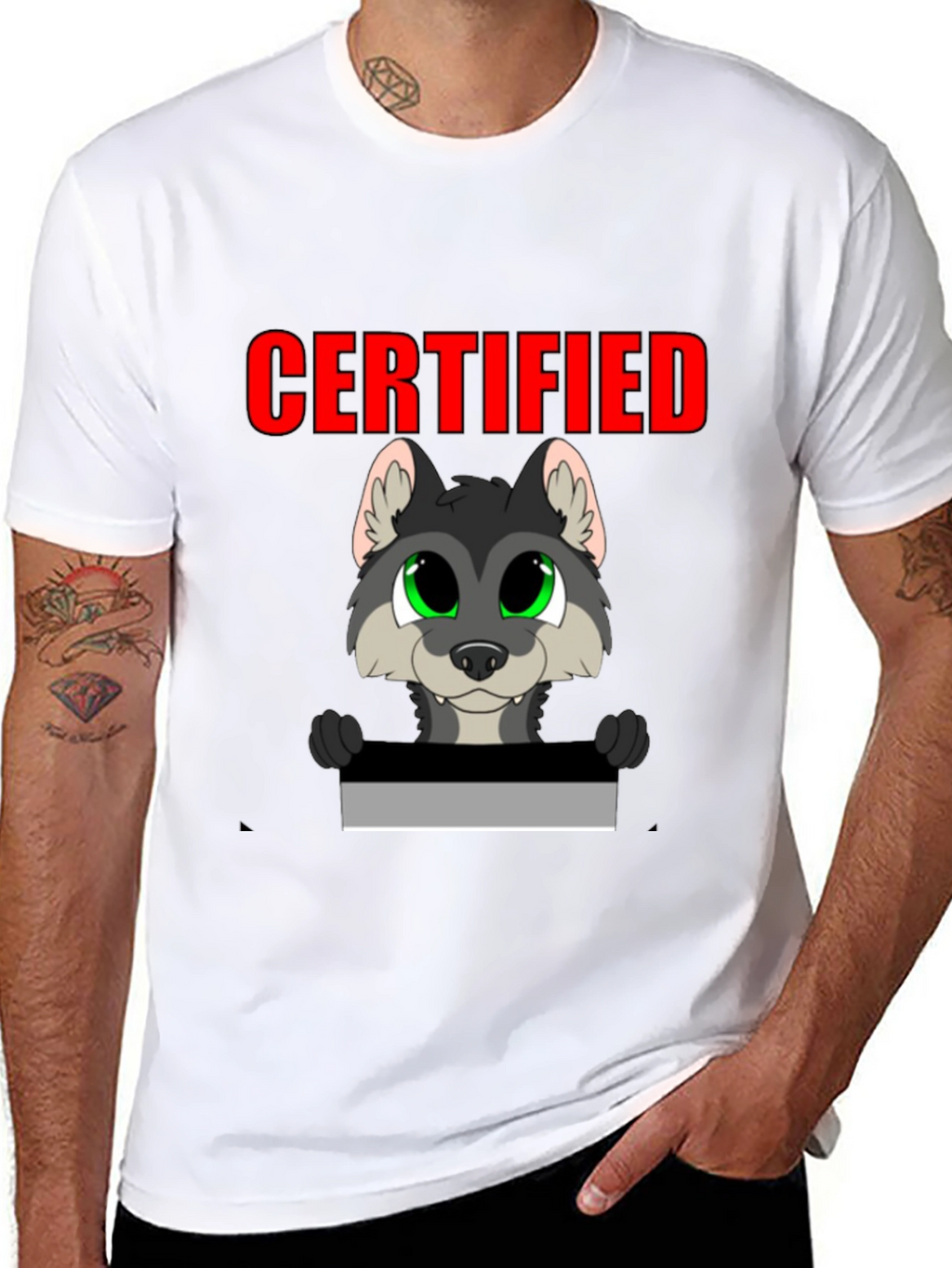 Certified Wolf Graphic T-Shirt - Black
