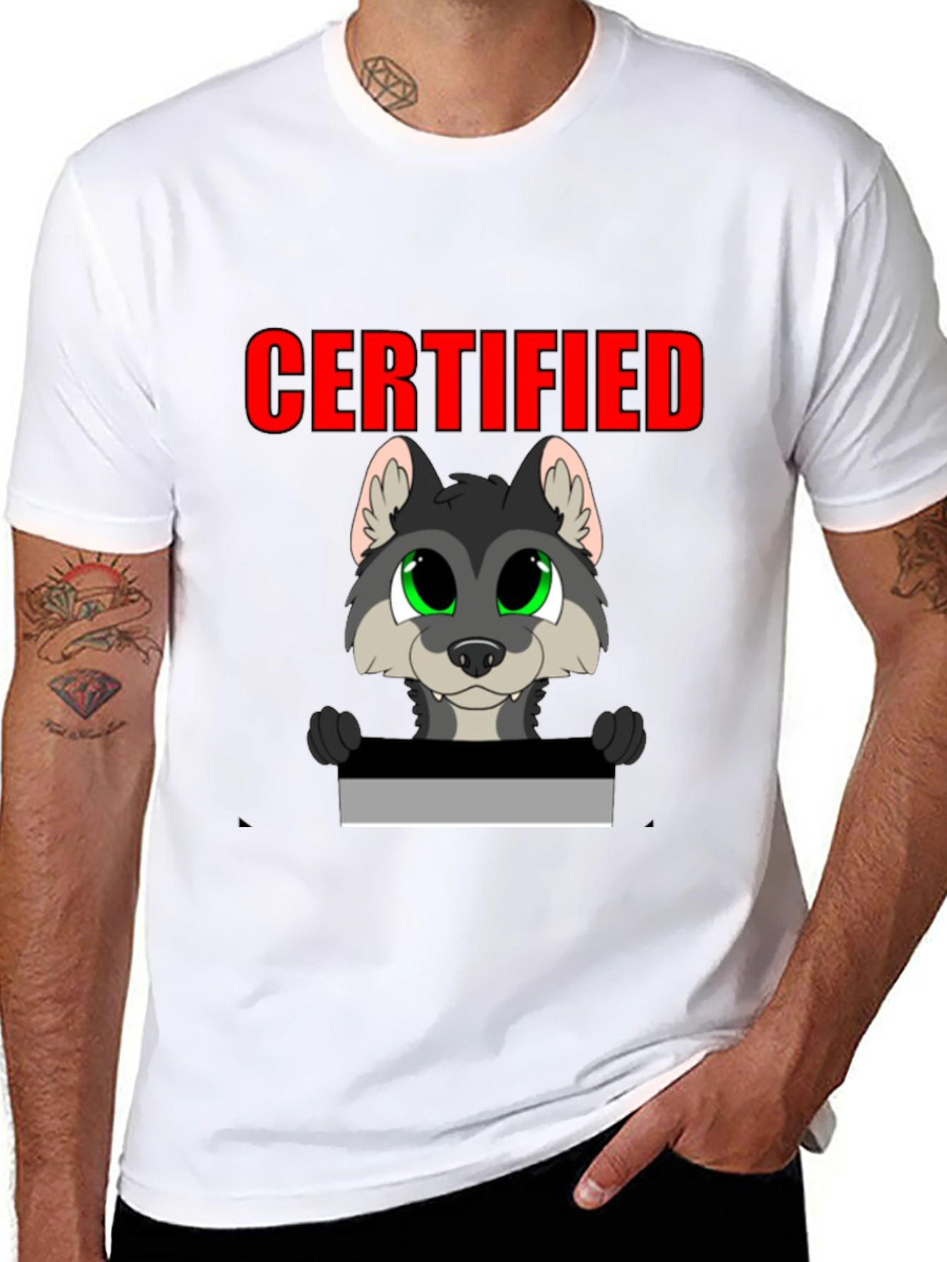 Certified Wolf Graphic T-Shirt - Black