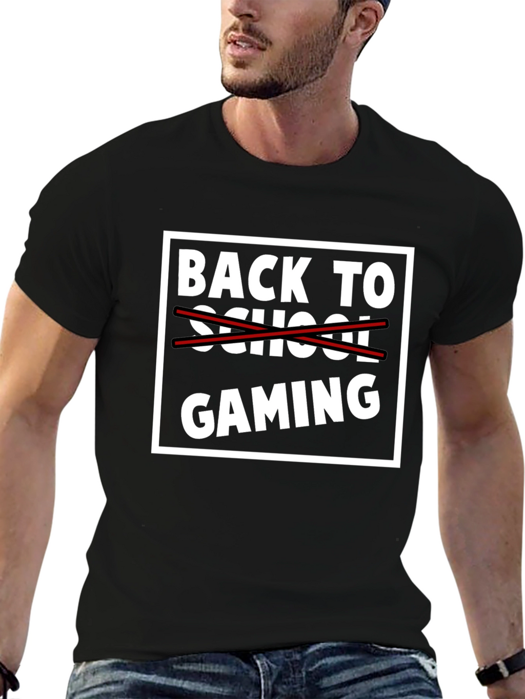 Back to Gaming T-Shirt - Black Graphic Tee