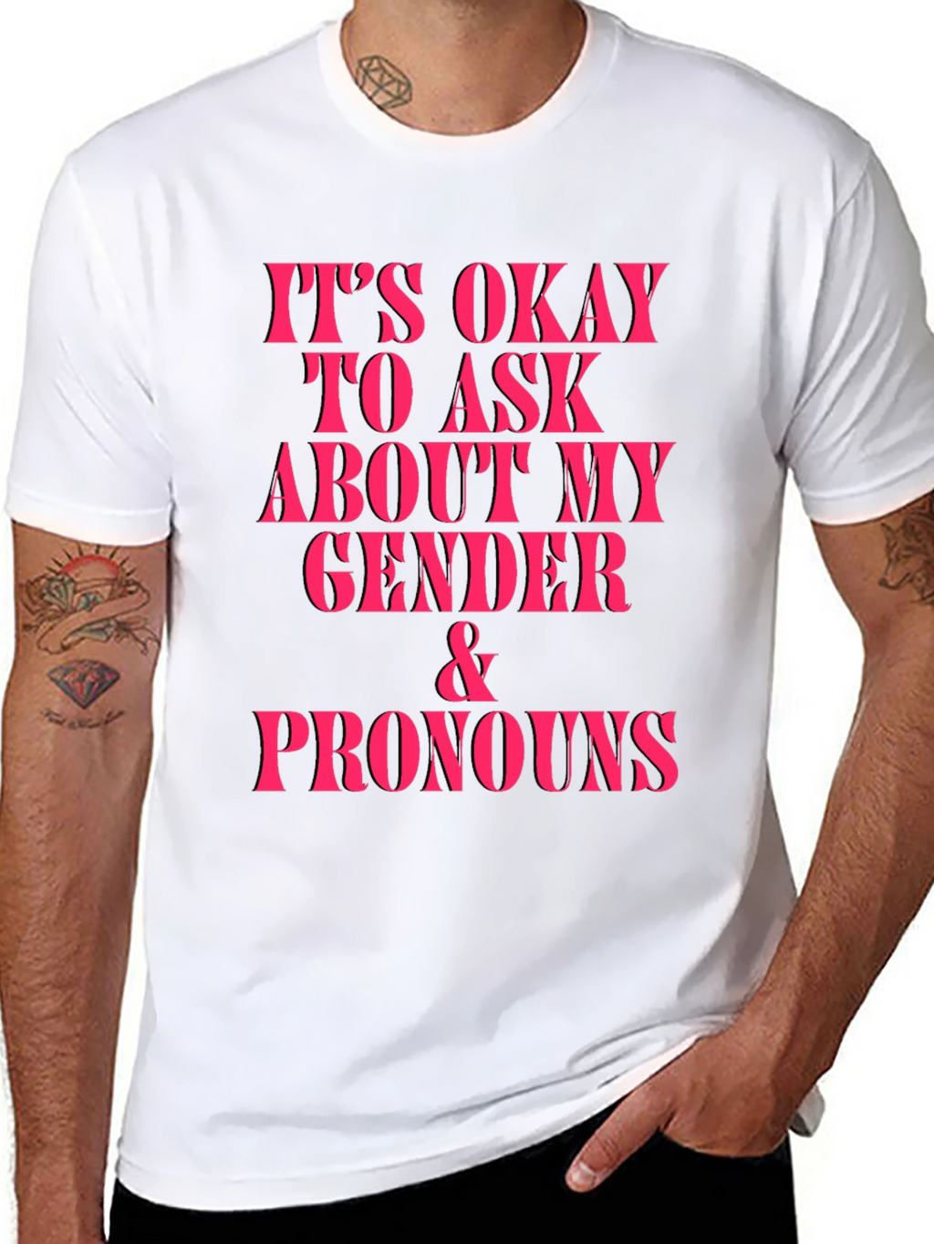 Gender & Pronouns Okay to Ask Graphic Tee
