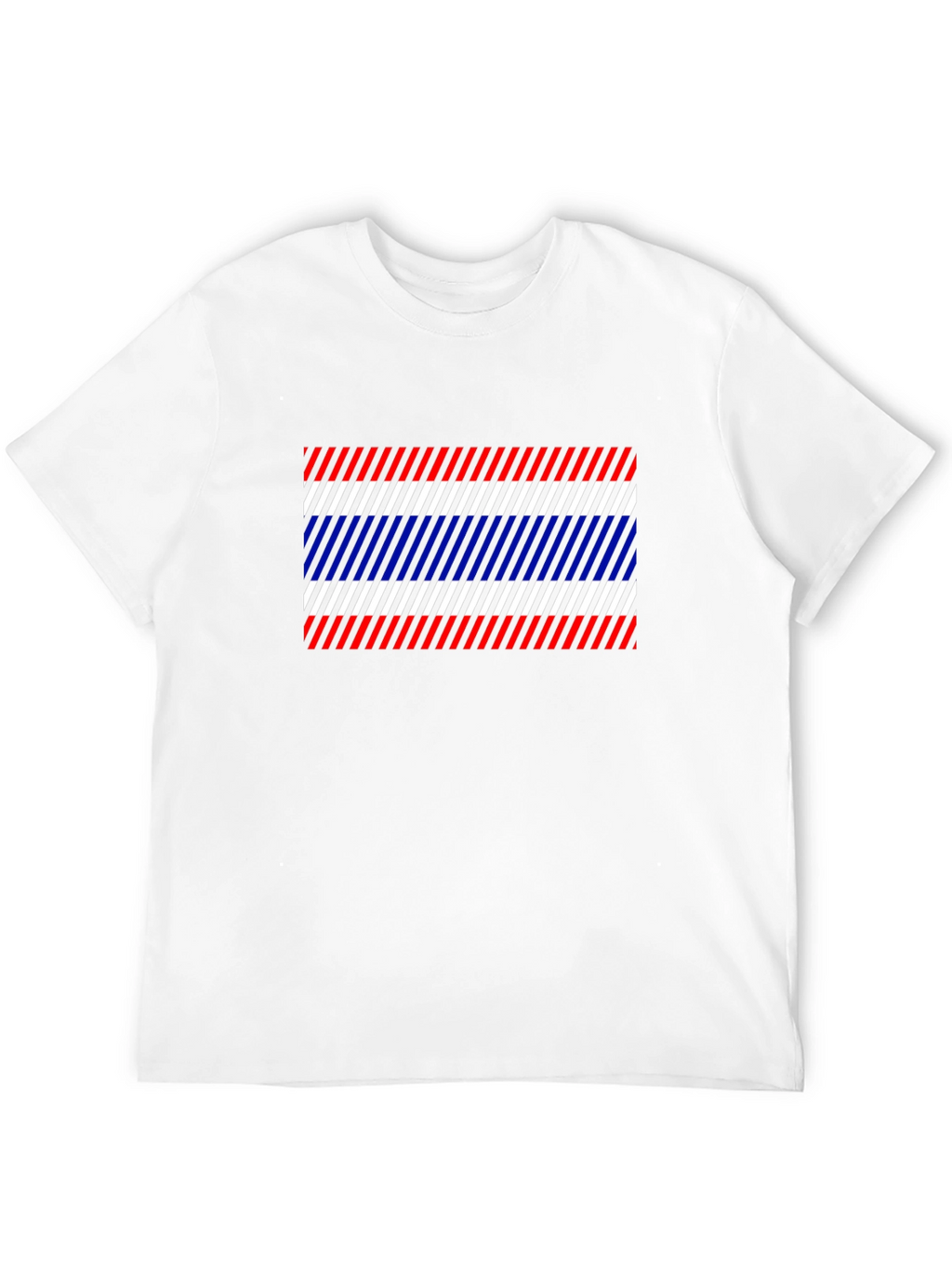 Thailand Flag Diagonal Stripes Black T-Shirt