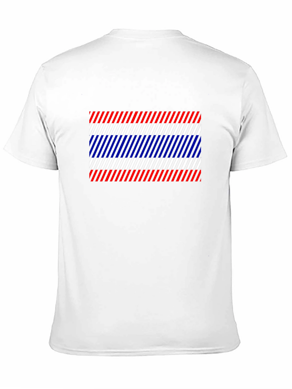 Thailand Flag Diagonal Stripes Black T-Shirt