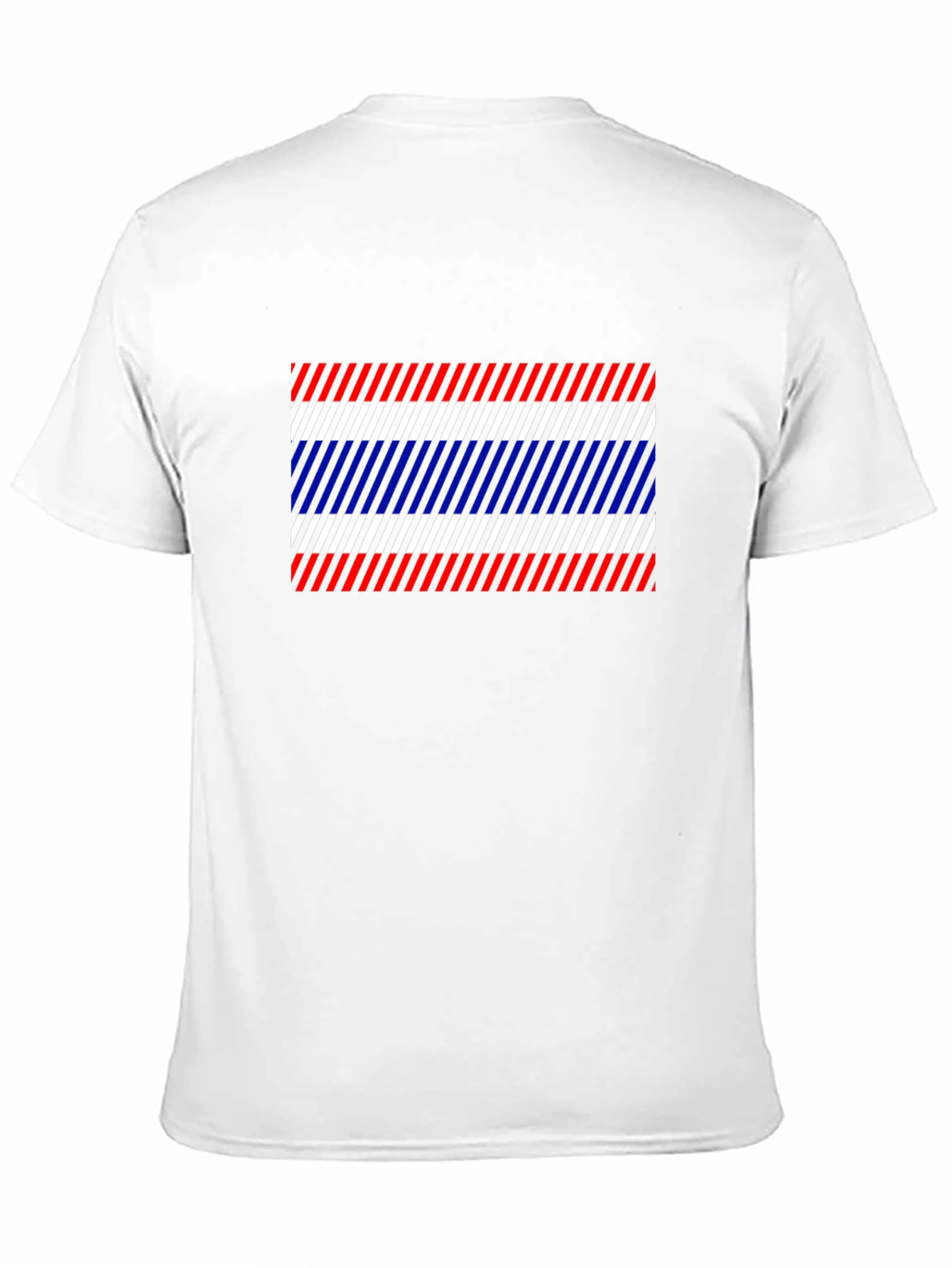 Thailand Flag Diagonal Stripes Black T-Shirt