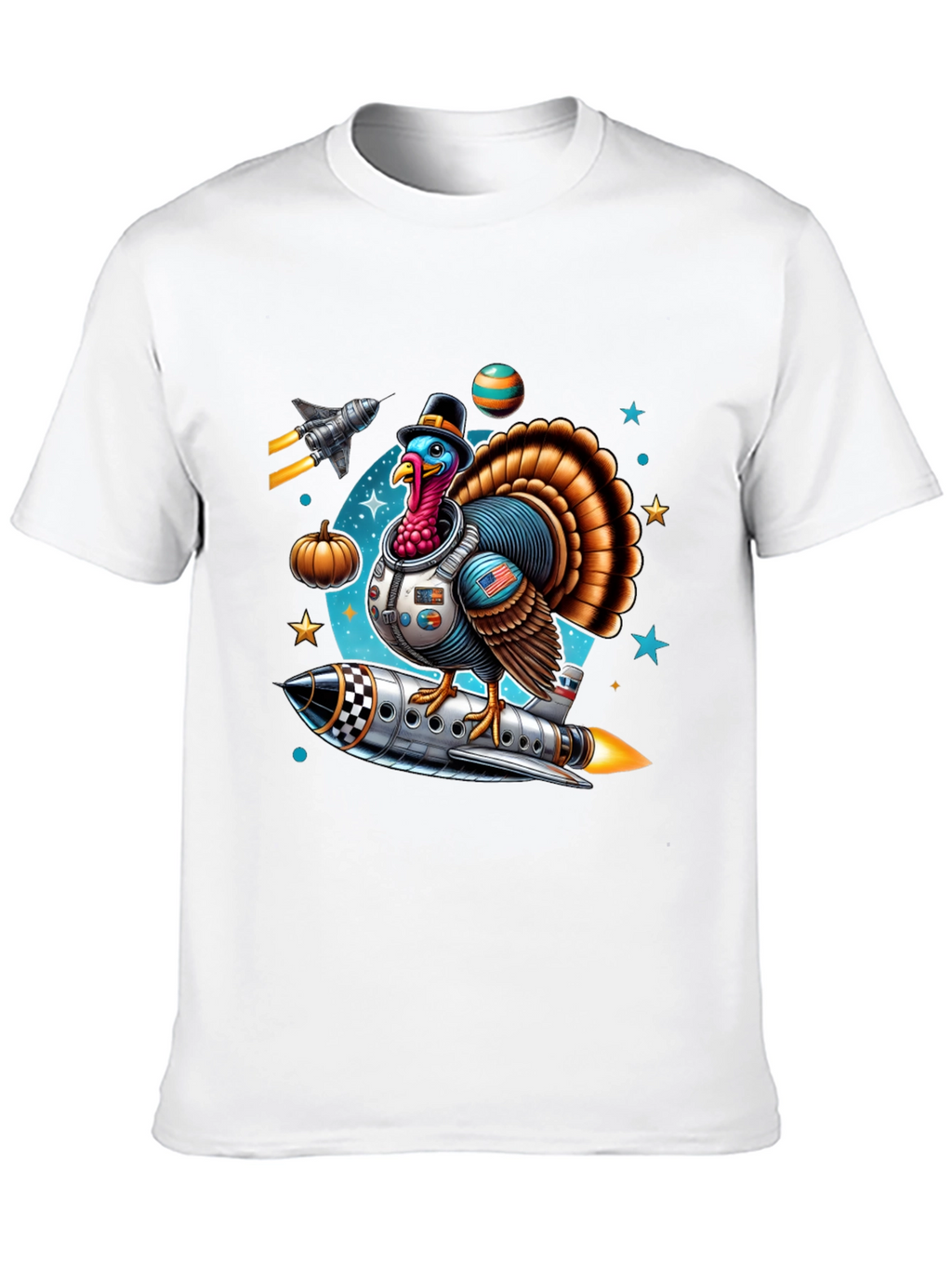 Thanksgiving Turkey Astronaut T-Shirt