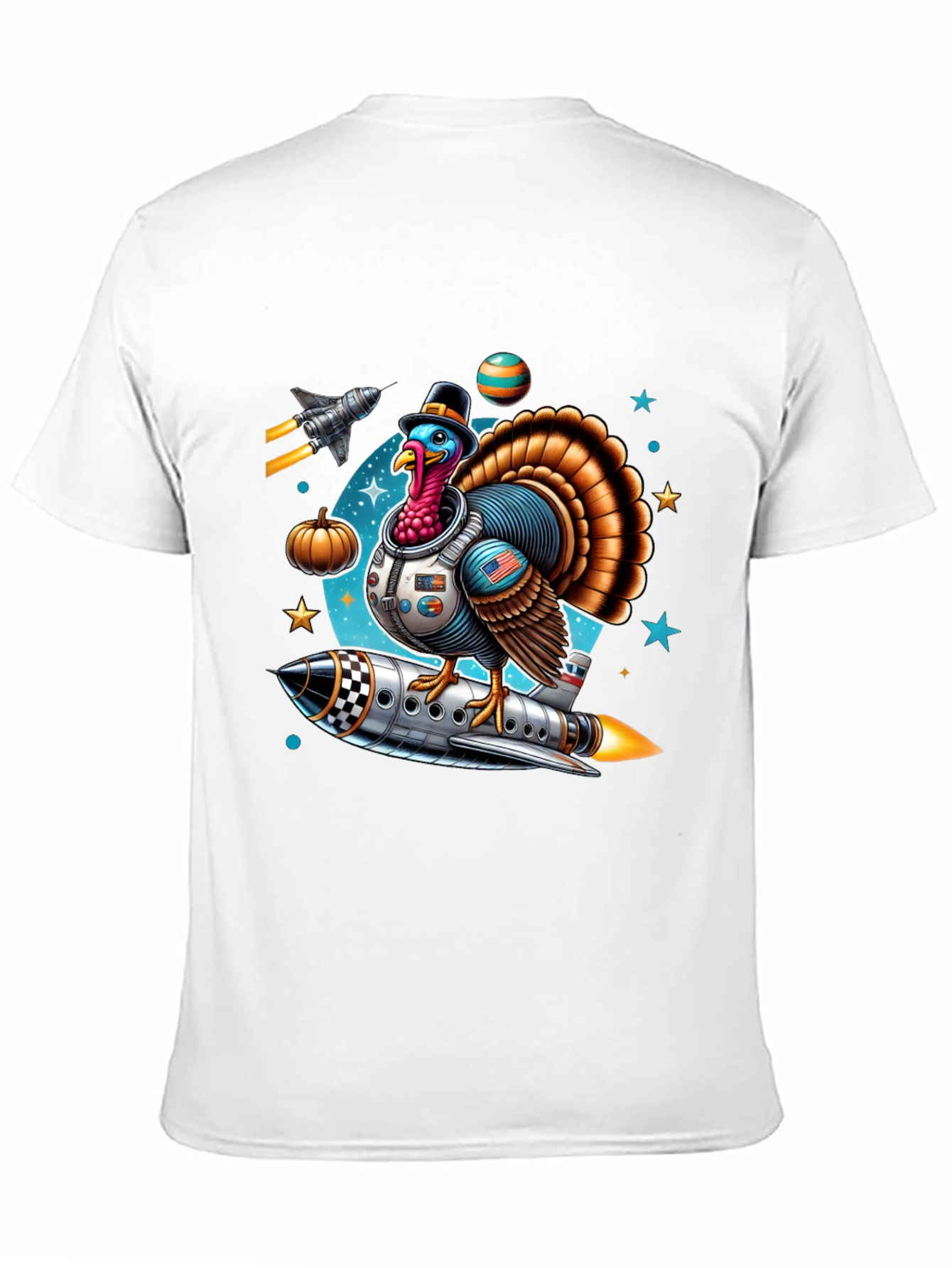 Thanksgiving Turkey Astronaut T-Shirt