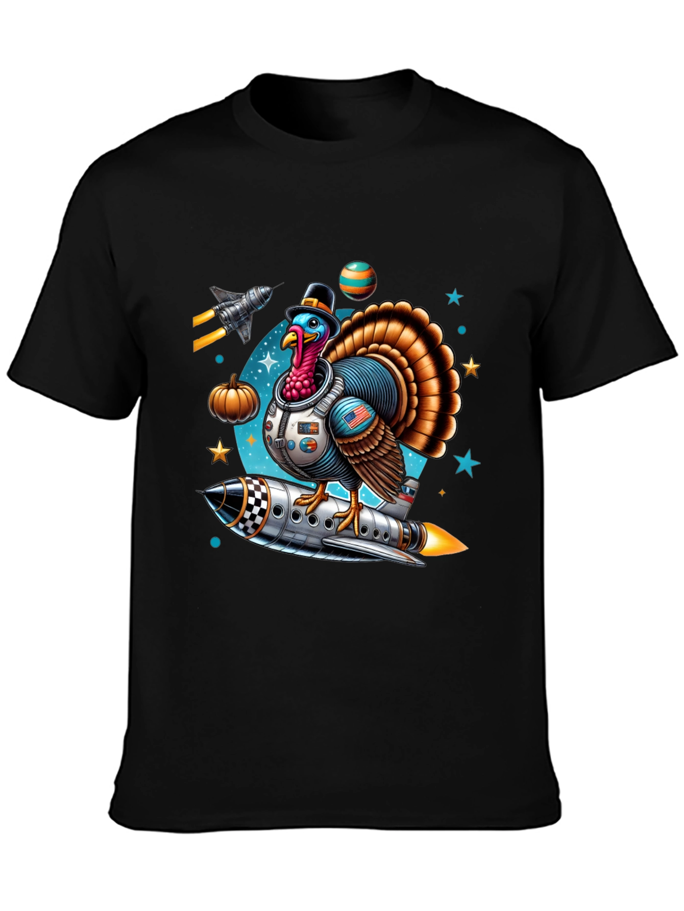 Thanksgiving Turkey Astronaut T-Shirt