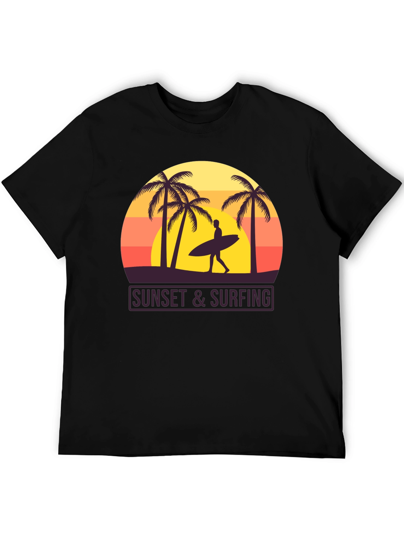 Sunset Surfing Graphic T-Shirt