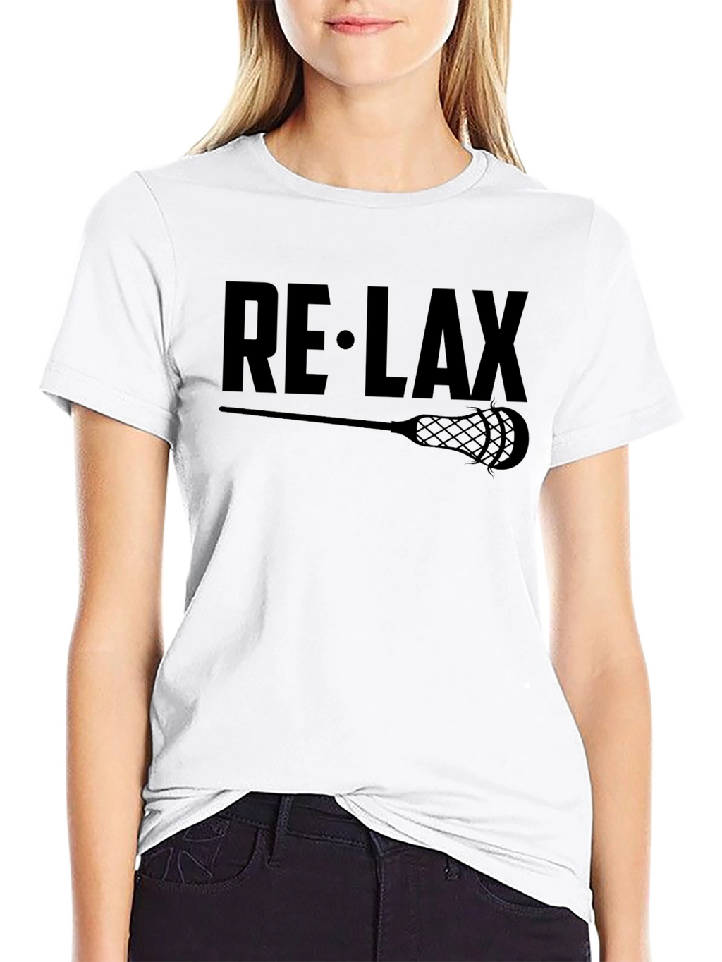 RE-LAX Lacrosse Graphic T-Shirt - Black
