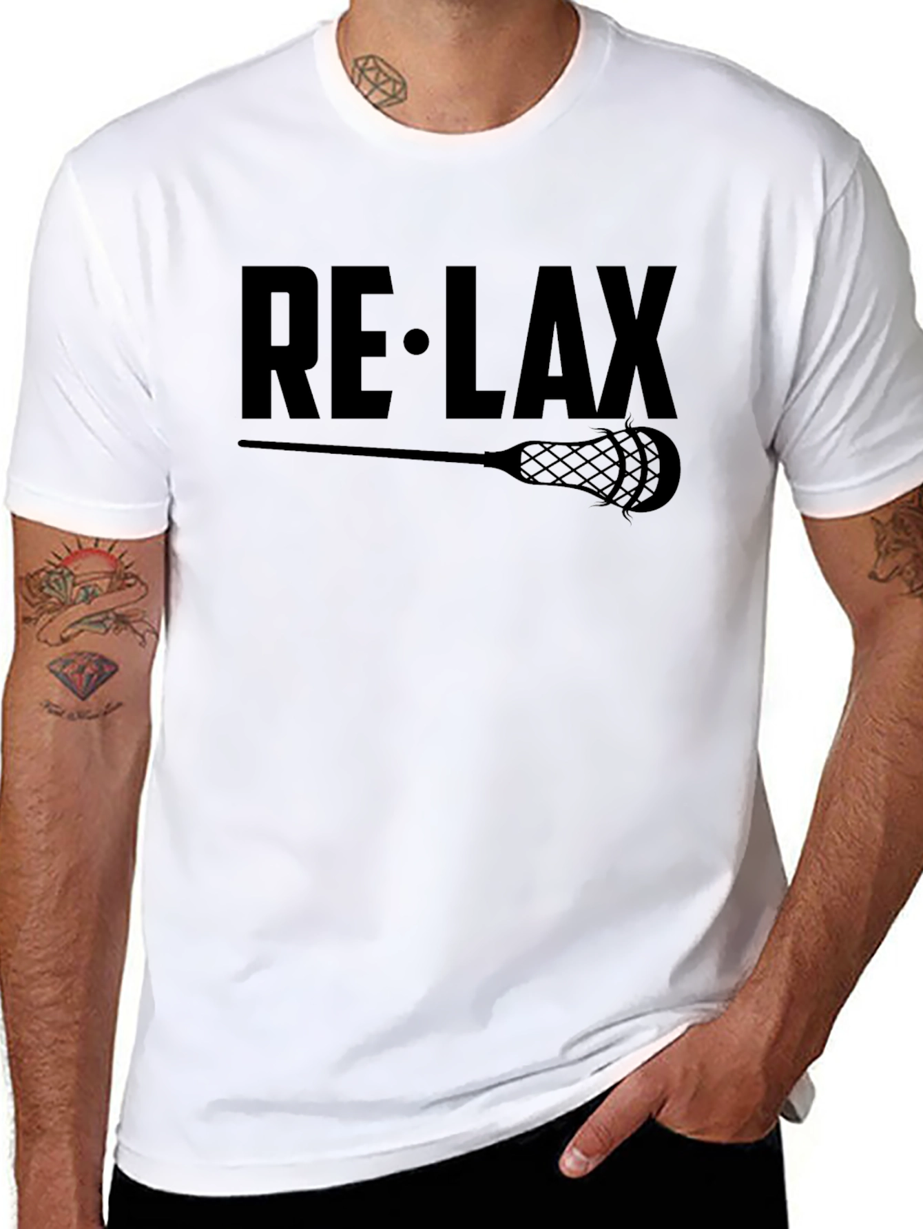 RE-LAX Lacrosse Graphic T-Shirt - Black