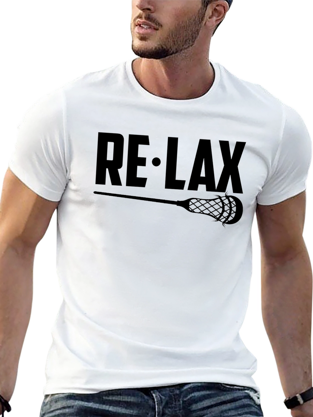 RE-LAX Lacrosse Graphic T-Shirt - Black