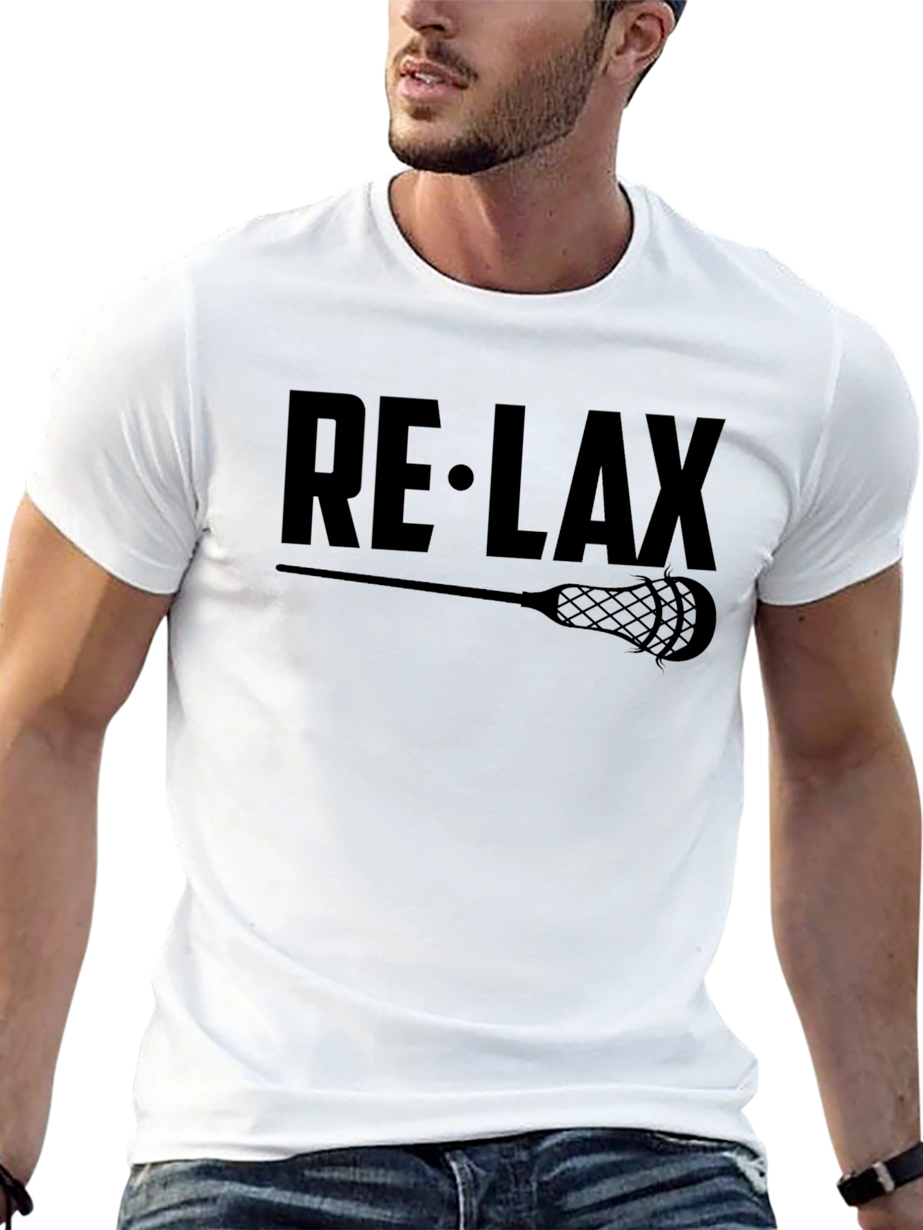 RE-LAX Lacrosse Graphic T-Shirt - Black